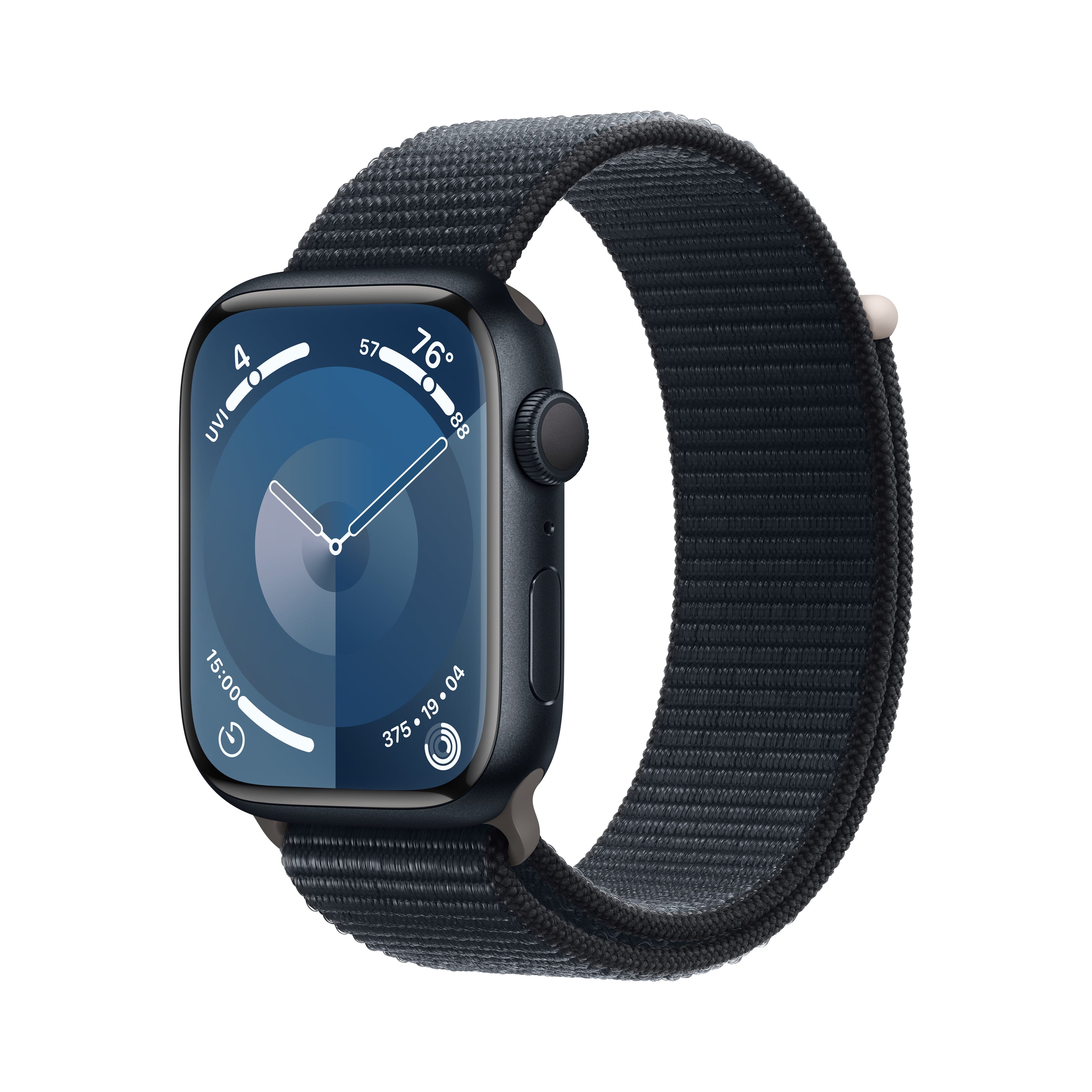 Apple Watch Series 9 GPS 45mm Midnight Aluminum Case with Midnight Sport Band - M/L. Fitness Tracker, Blood Oxygen & ECG Apps, Always-On Retina Display