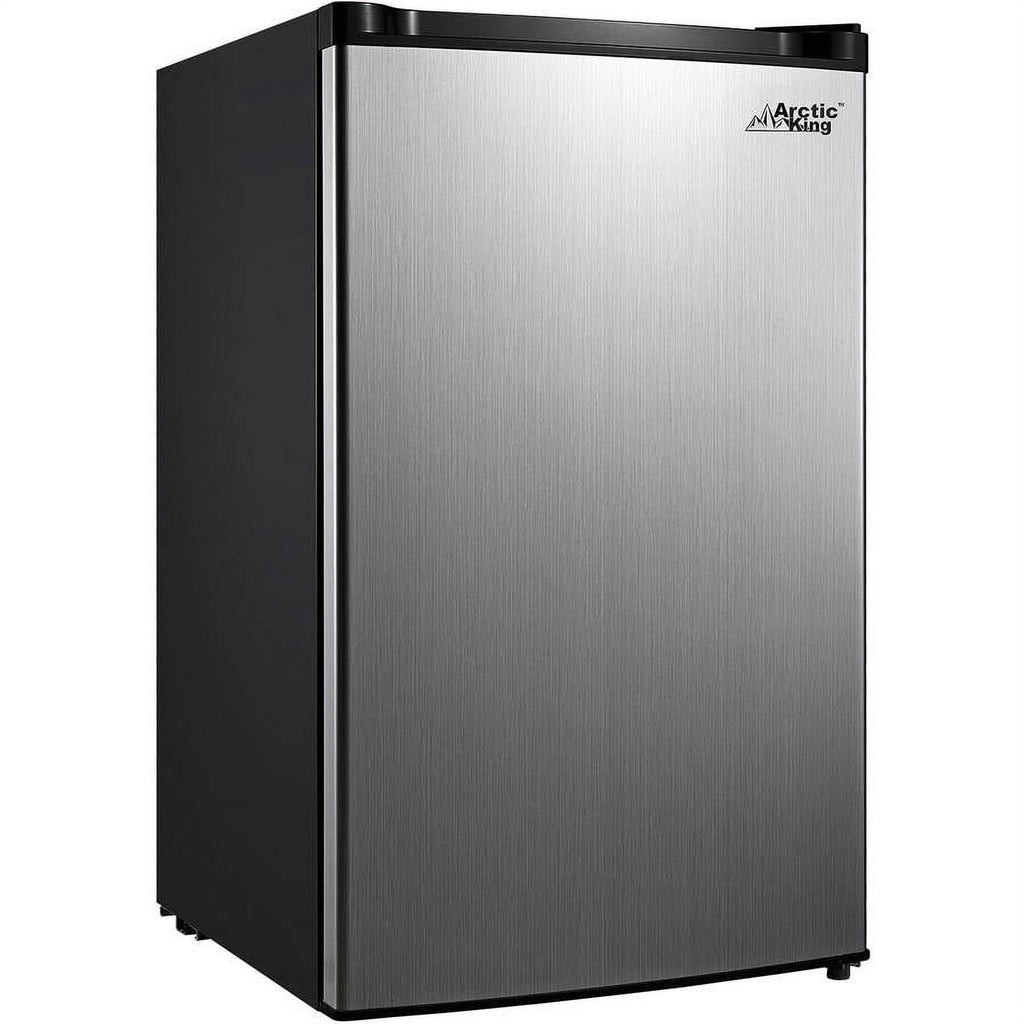 Arctic King 4.5 Cu Ft Single Door Mini Fridge, Stainless Steel