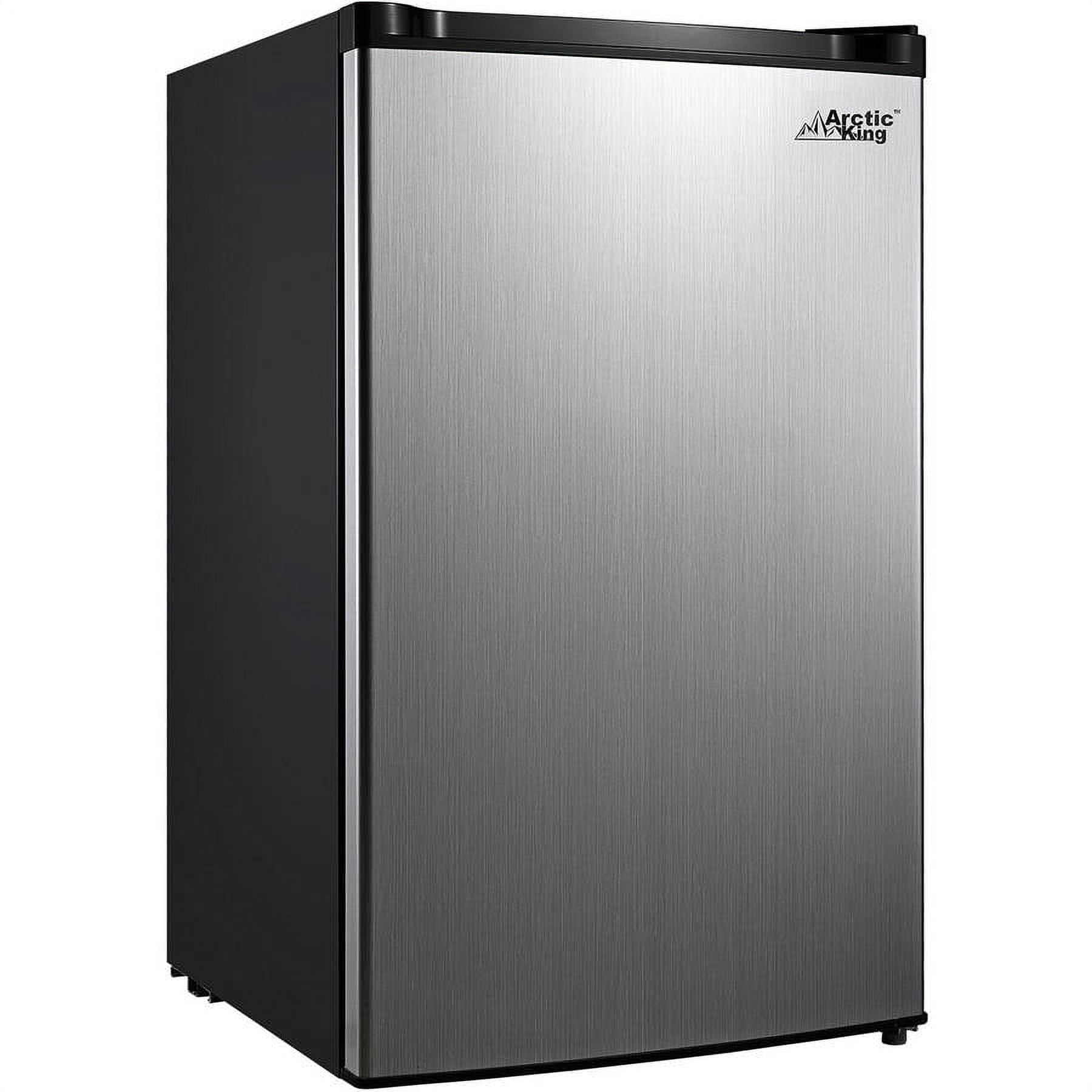 Arctic King 4.5 Cu Ft Single Door Mini Fridge, Stainless Steel