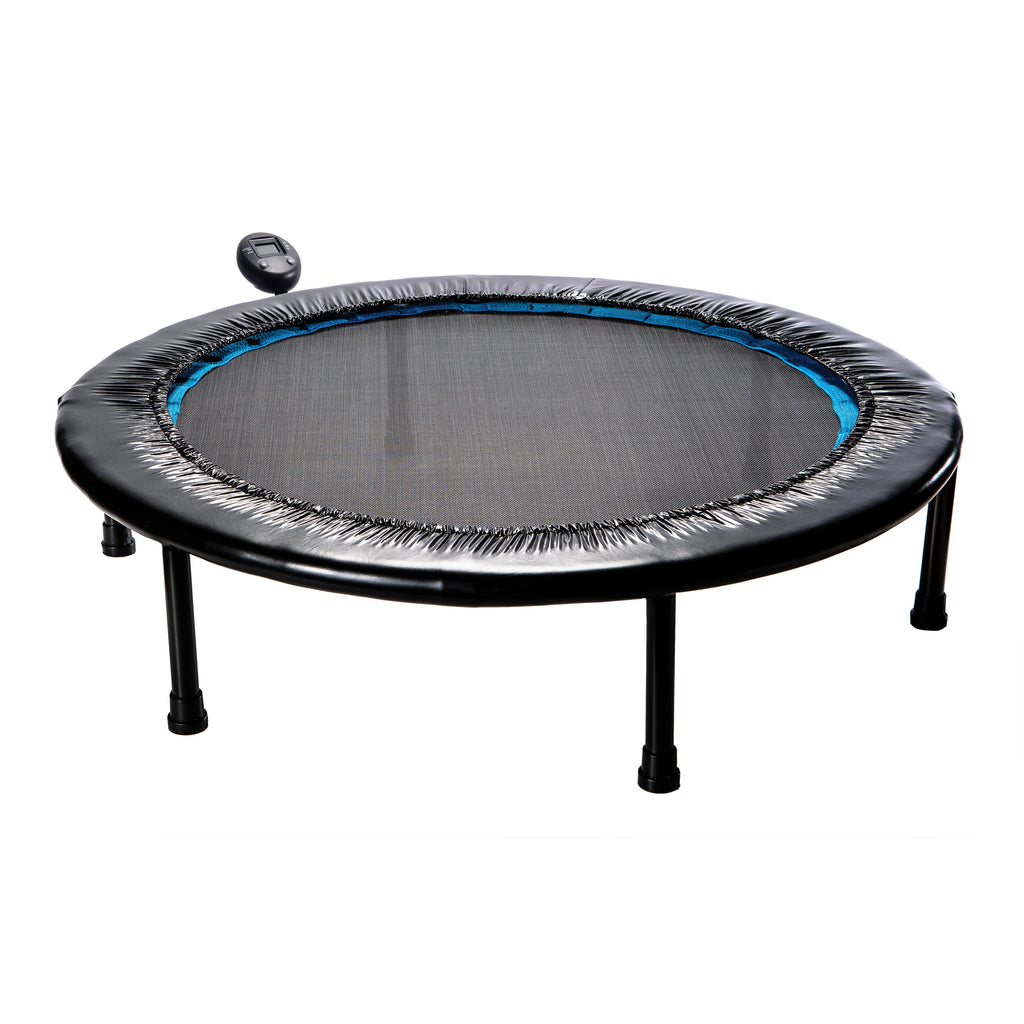Athletic Works Circuit Trainer Trampoline with Monitor and Adjustable Incline, 36"Wx36"Dx12"H, Black