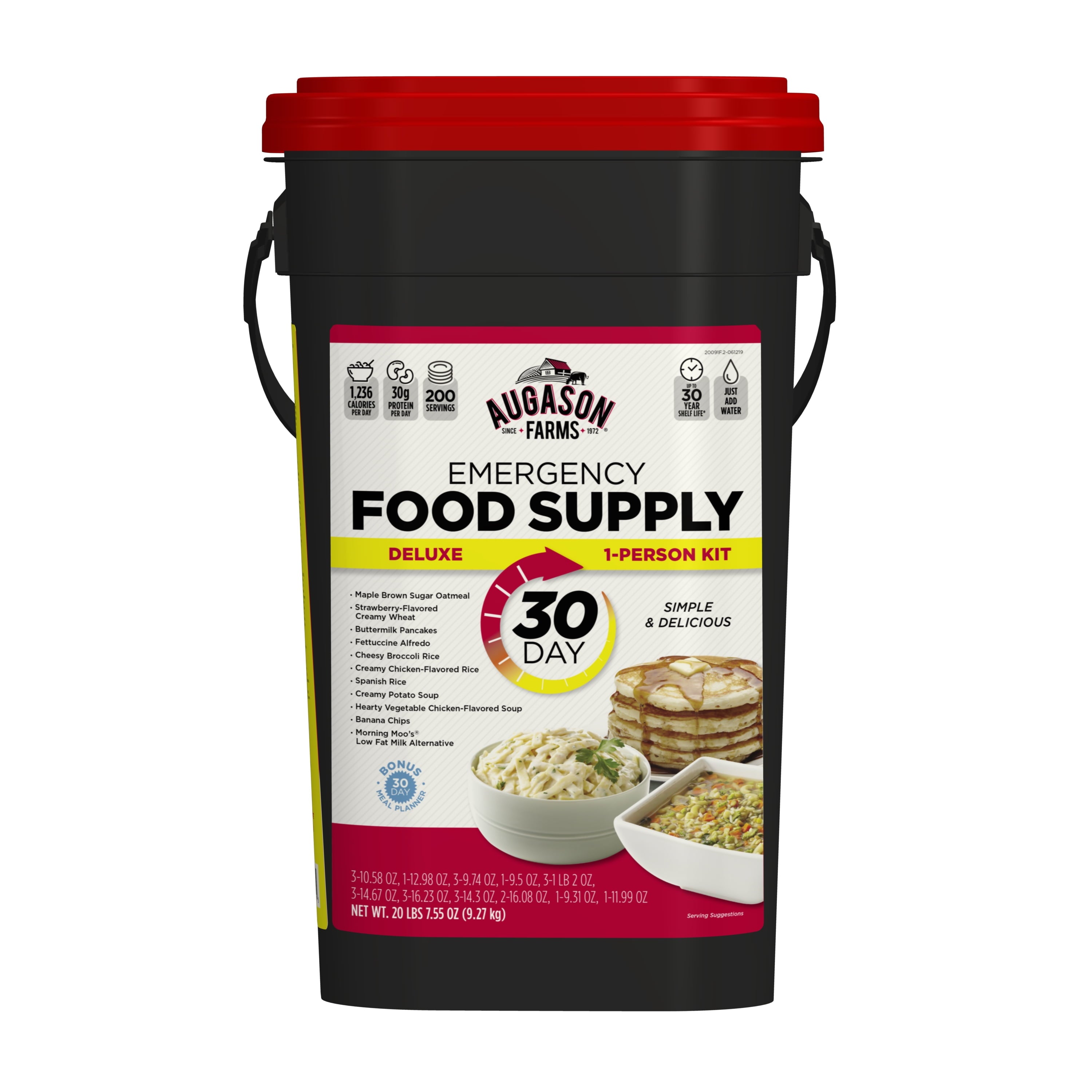 Augason Farms Deluxe 30-Day Emergency Food Supply, 20 lb 7.55 oz