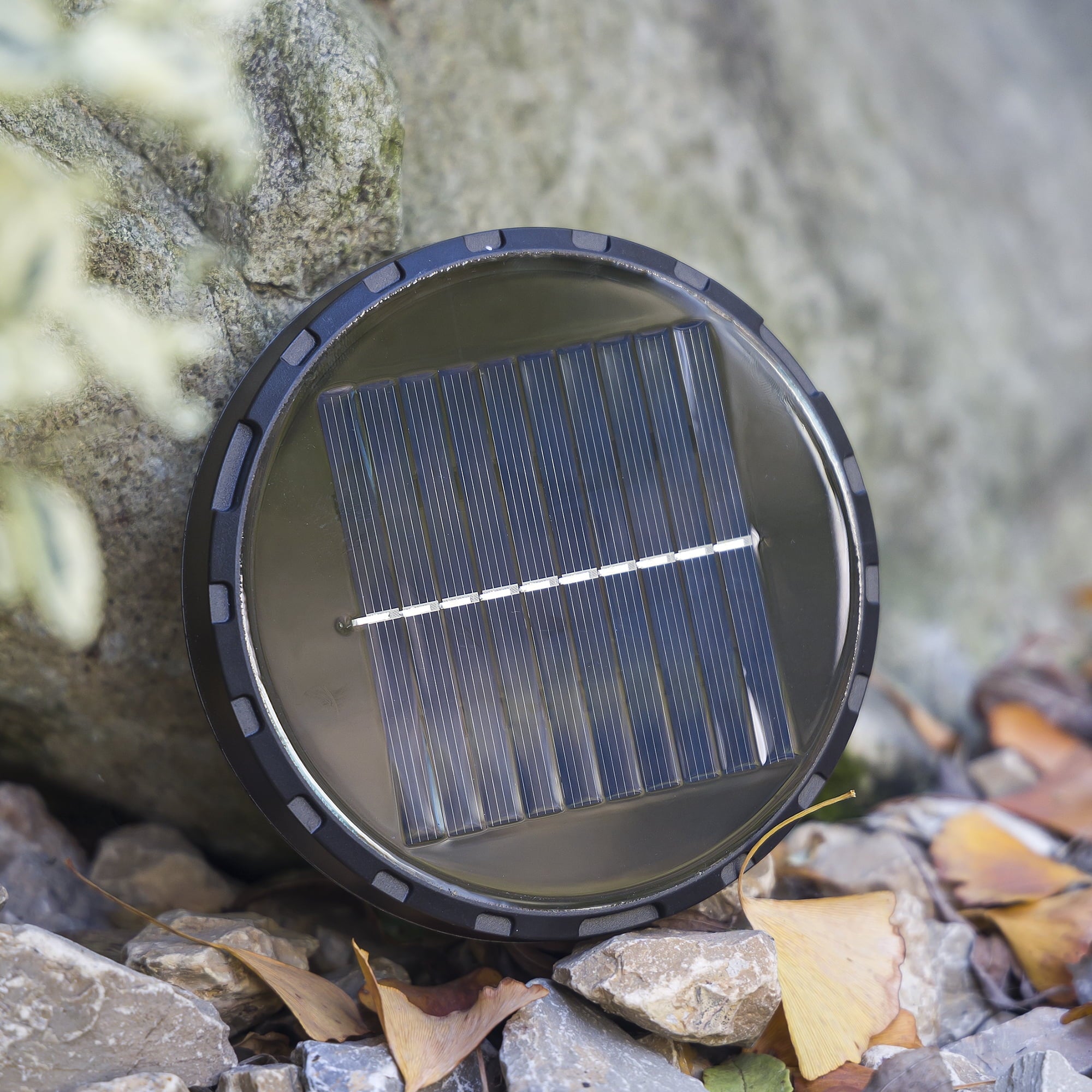 Autlaycil 10 ft Solar Patio Umbrellas with 40 LED lights for Market Outdoor Pool, Steel Tilt Crank, Navy Blue