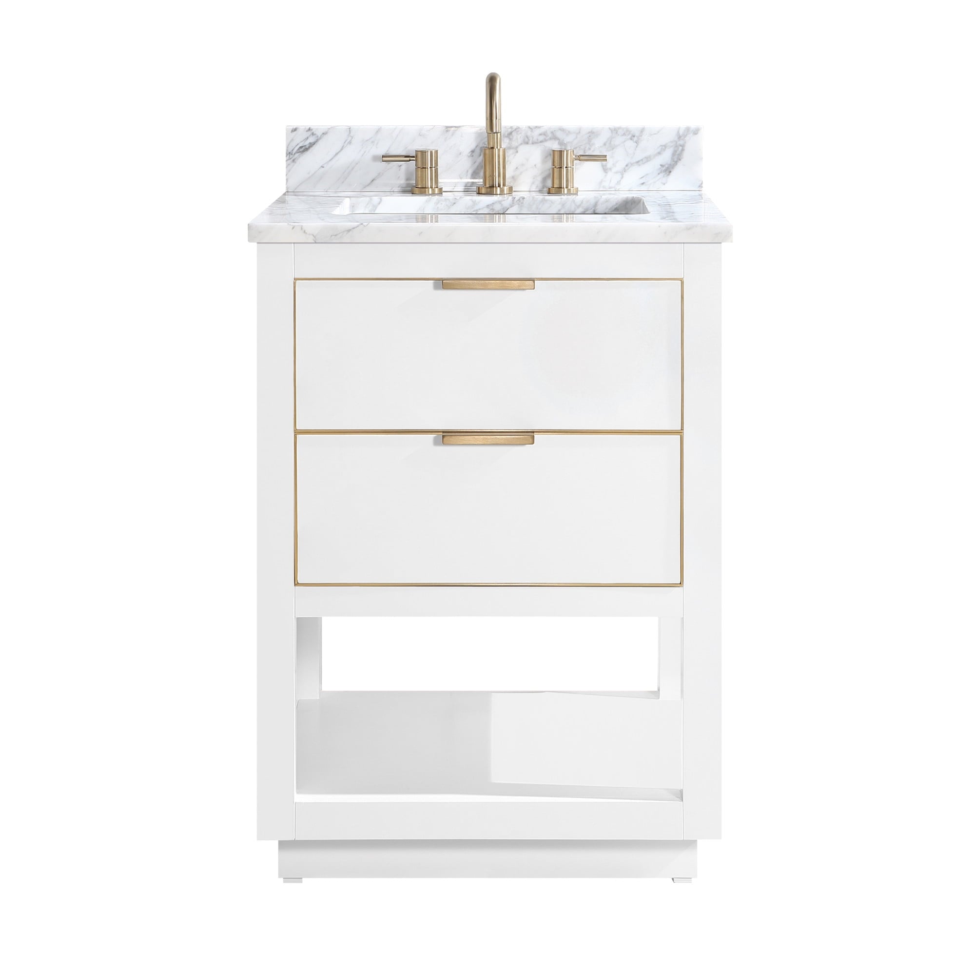 Avanity Allie-Vs25-G-C Allie 25" Free Standing Single Basin Vanity Set - White