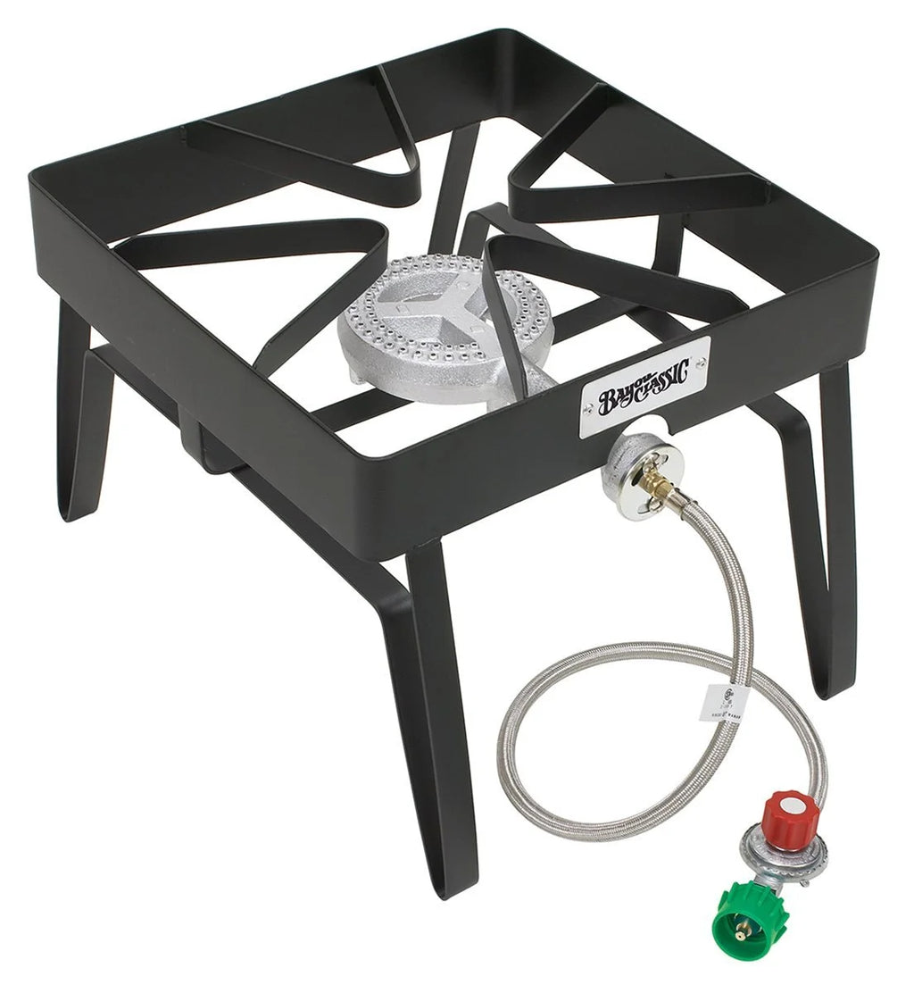 Bayou Classic SQ14 SQ14-16-in Outdoor Patio Stove, 13" H x 16" W x 16" L, Black