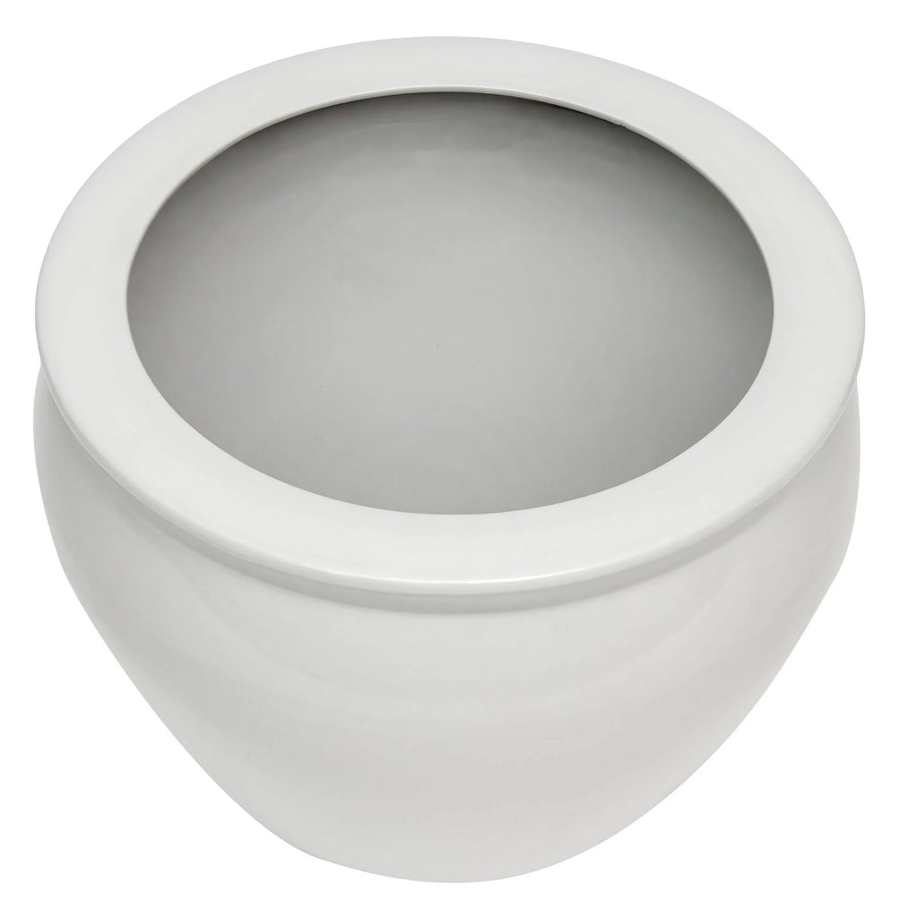 14" White Porcelain Fishbowl