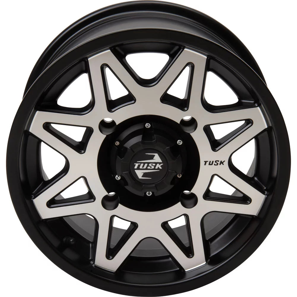 4/110 Tusk Tintic Wheel 14x7 5.0 + 2.0 Machined/Black For Suzuki King Quad 750AXi Power Steering SE Plus 2022