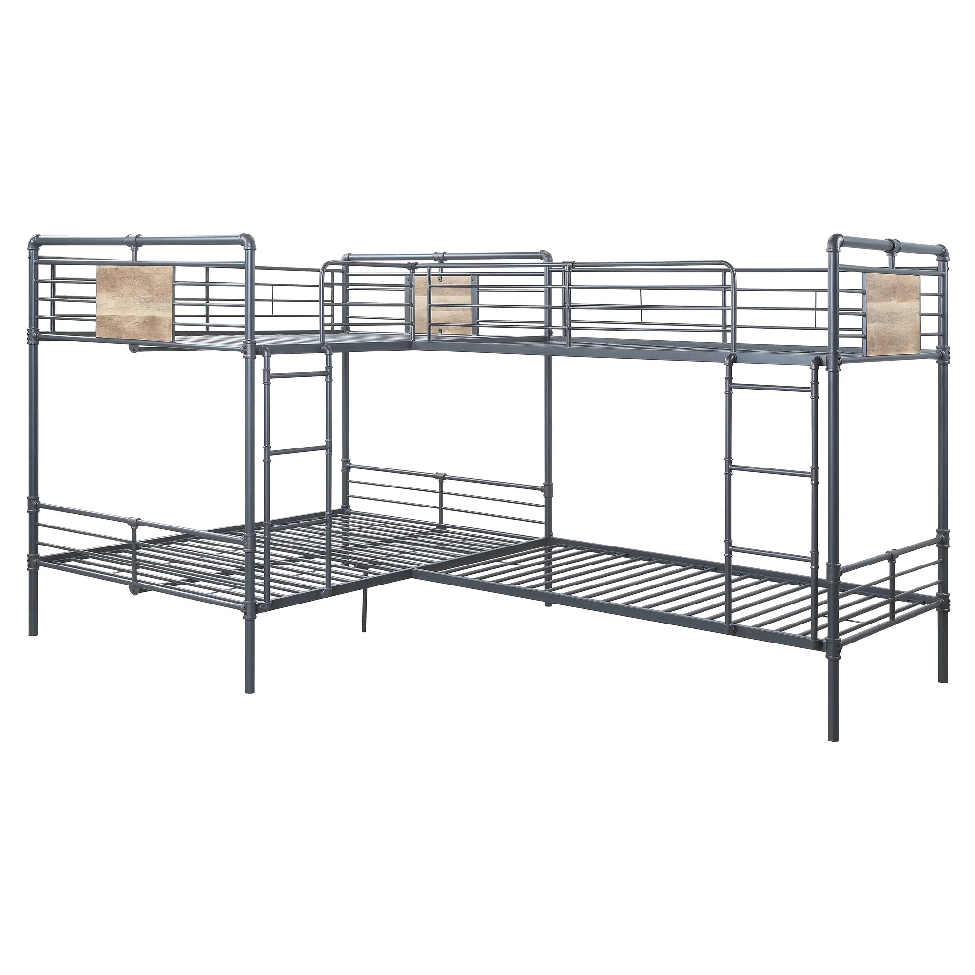 ACME Cordelia Twin over Full Bunk Bed in Sandy Black and Dark Bronze