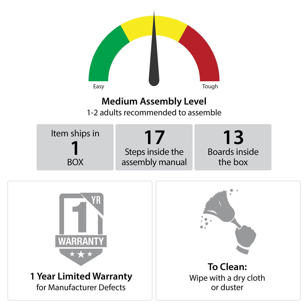 Ameriwood Home Namar Electric Fireplace TV Stand for TVs up to 75in, Ivory Oak