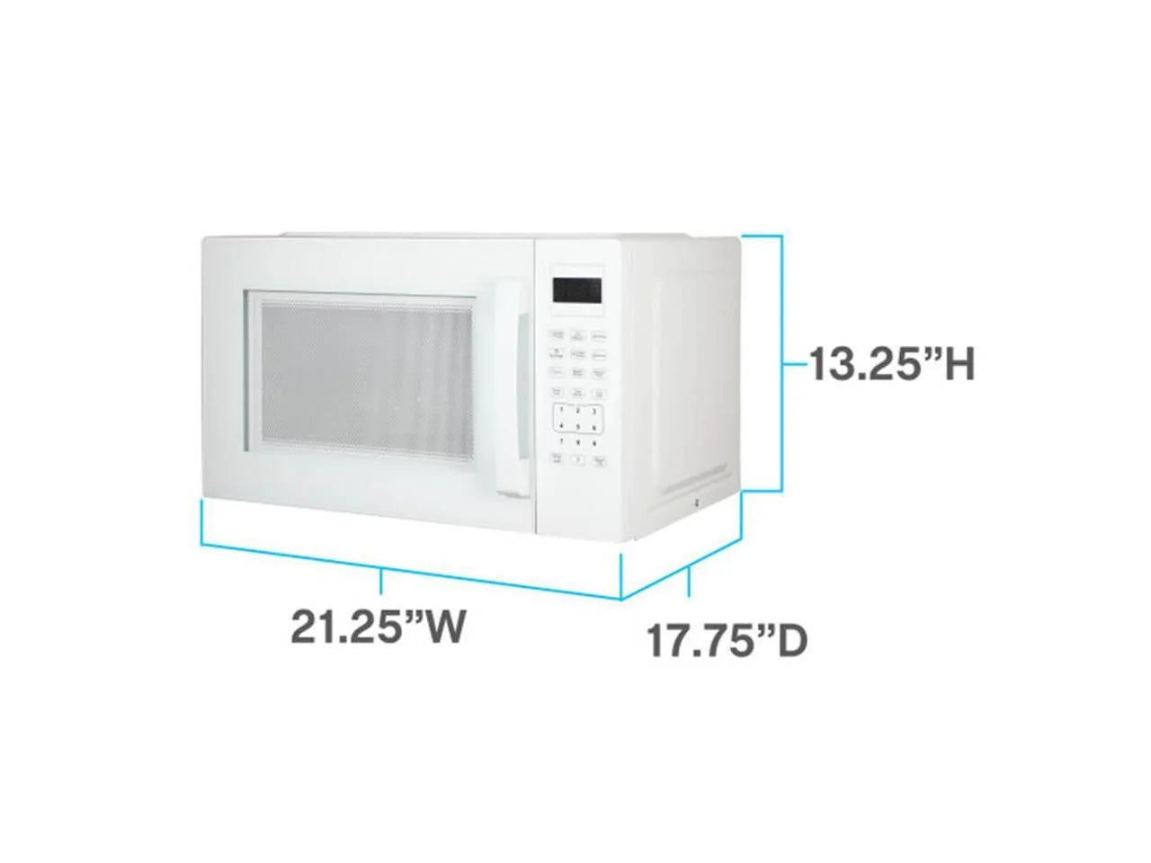 Avanti 1.4 Cu. Ft. White Countertop Microwave