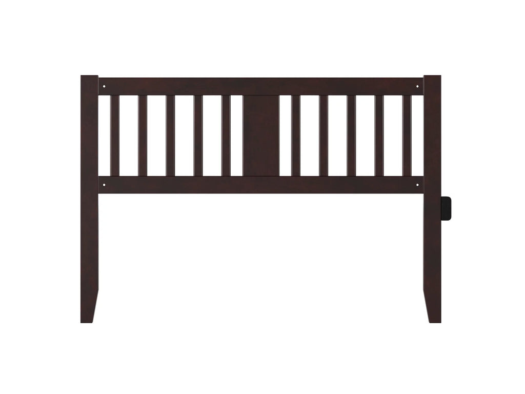 AFI Tahoe Slatted Wood Headboard with 2 USB Ports, Queen, Espresso