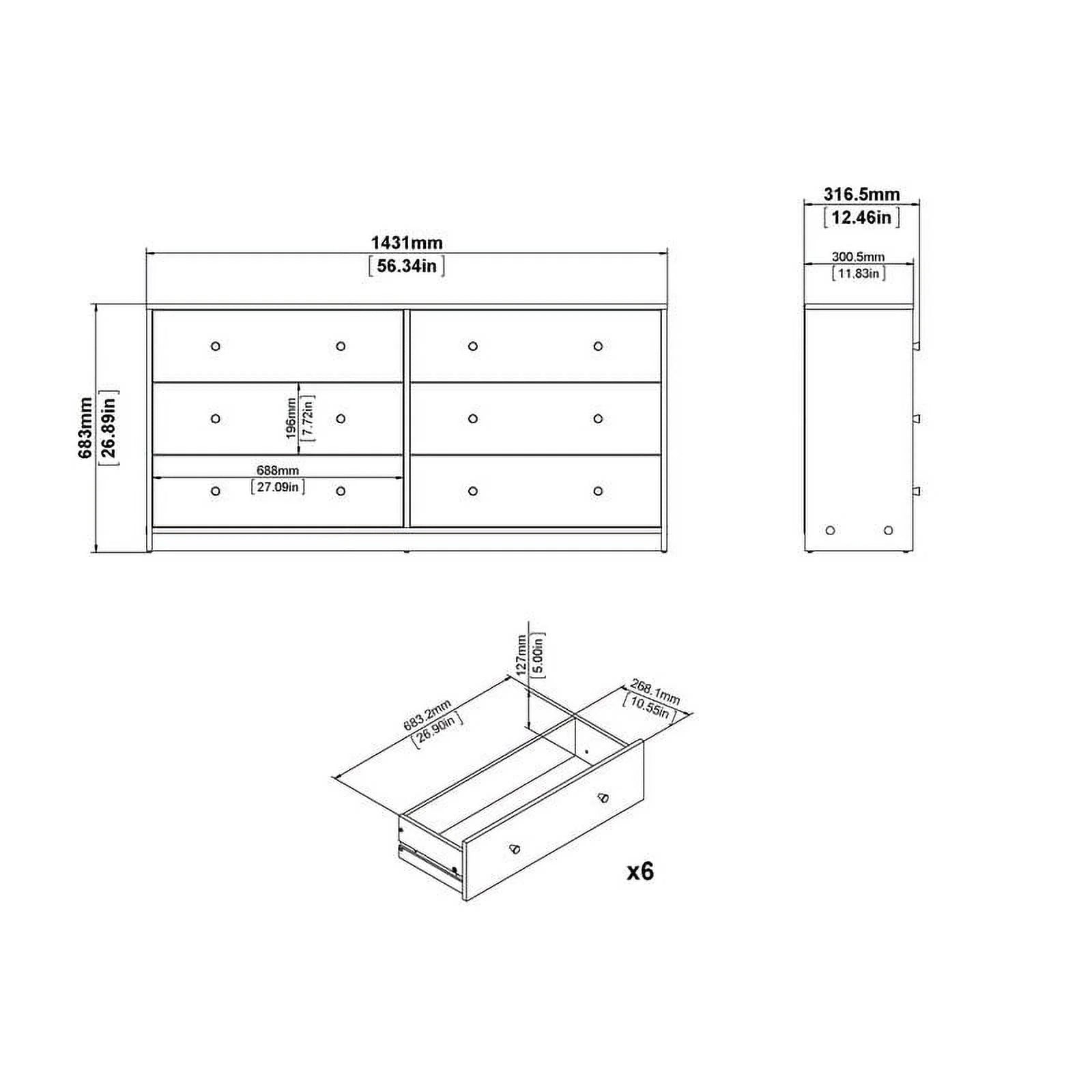 3 Piece Dresser and Nightstand Bedroom Set in Jackson Hickory