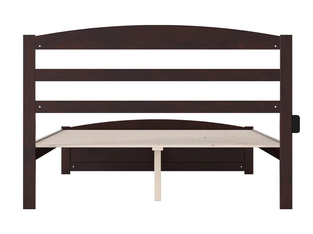 AFI Warren 14" Queen Wood Platform Bed Frame with Headboard and Footboard, Espresso