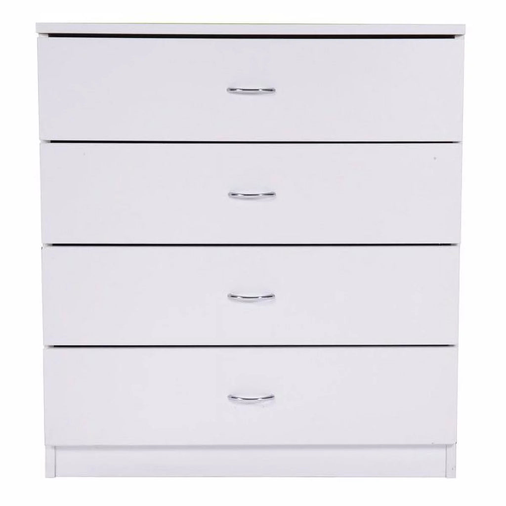 Arturesthome MDF Wood Simple 4-Drawer Dresser White