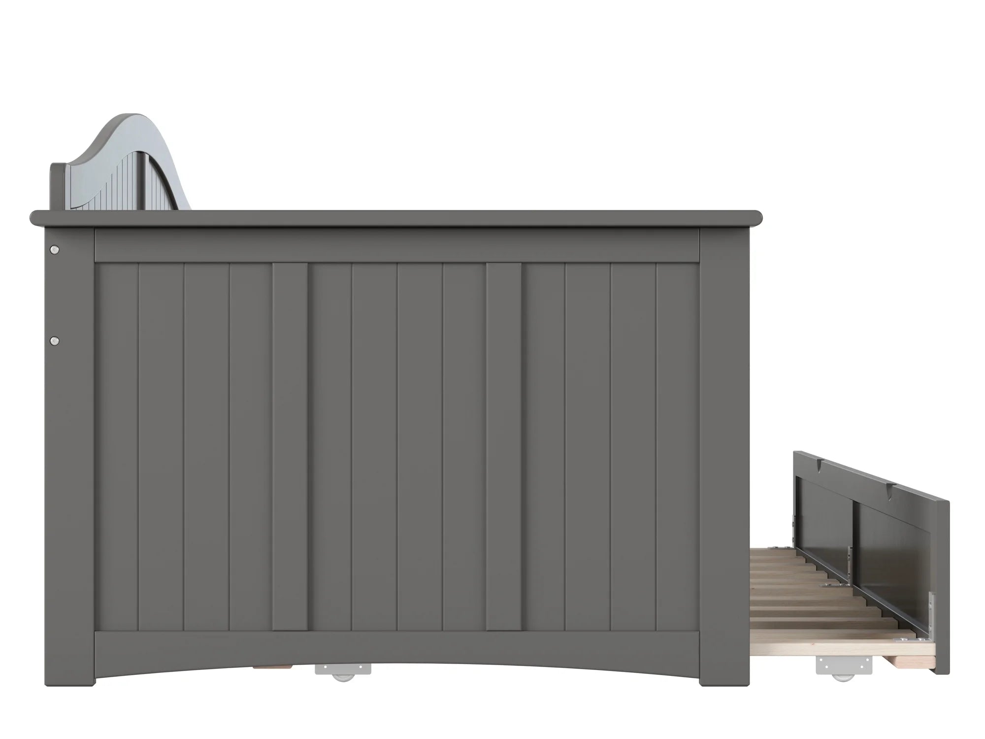 AFI Nantucket Wood Twin Size Daybed Frame with Twin Trundle Grey