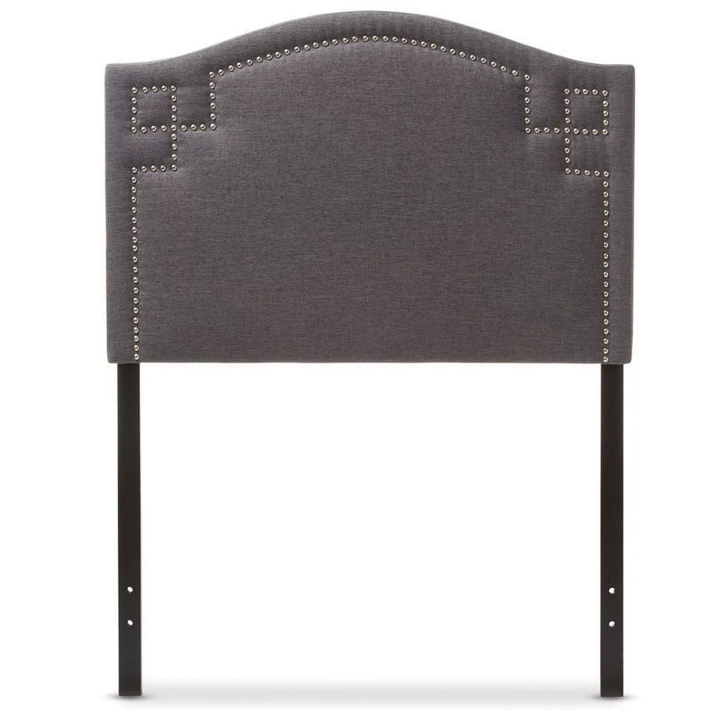 Allora Upholstered Twin Headboard in Dark Gray