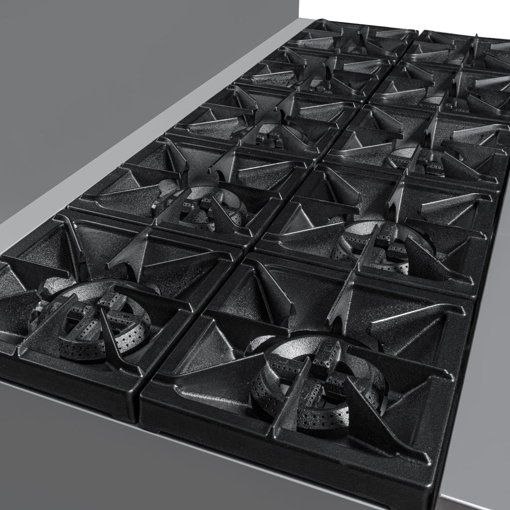 60 in. 10 Burner Commercial LP Range with Oven in Stainless-Steel (KM-CR60-LP)