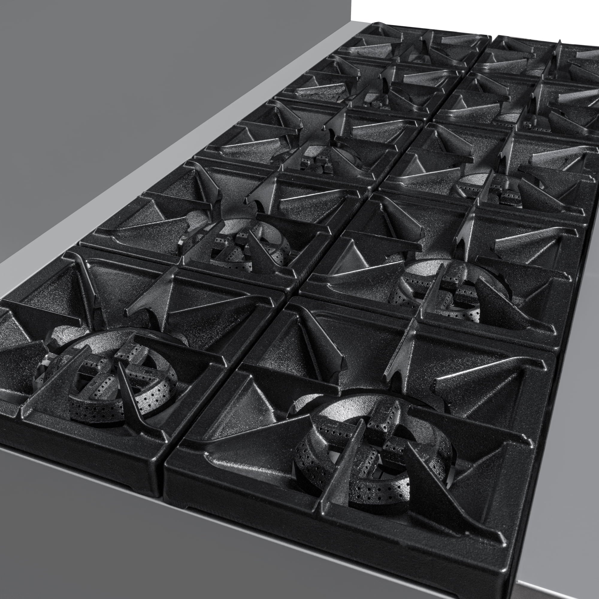 60 in. 10 Burner Commercial LP Range with Oven in Stainless-Steel (KM-CR60-LP)