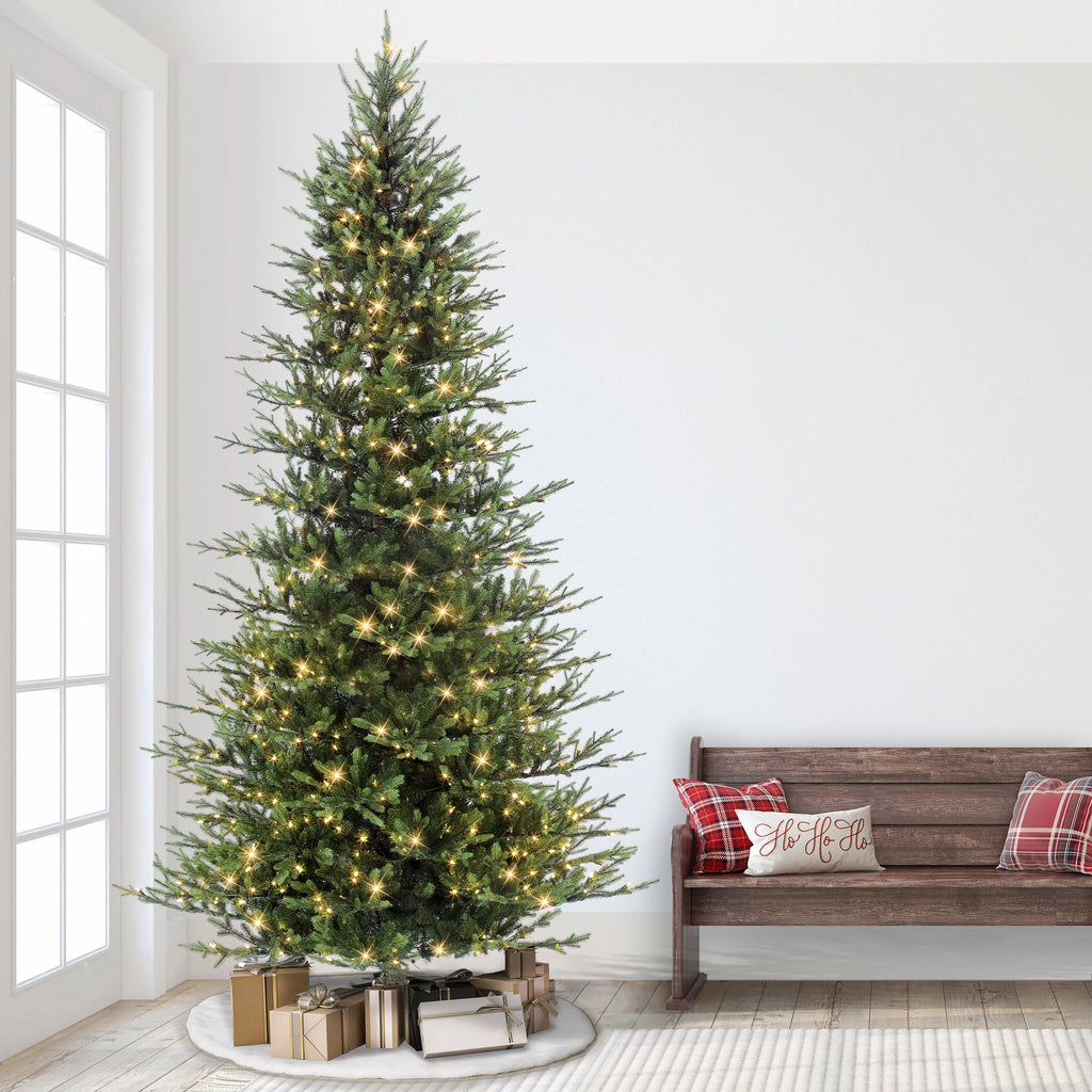 10 ft Pre-Lit Slim Balsam Artificial Fir Tree