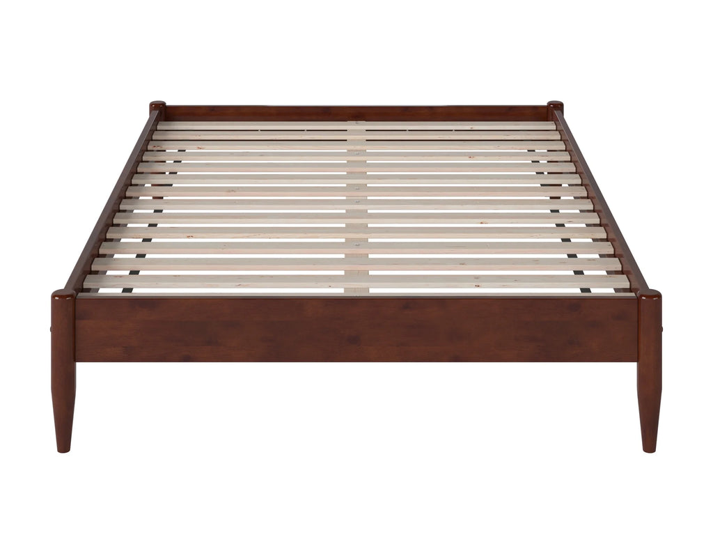 AFI Pasadena 14" Walnut Solid Wood Platform Bed, Full