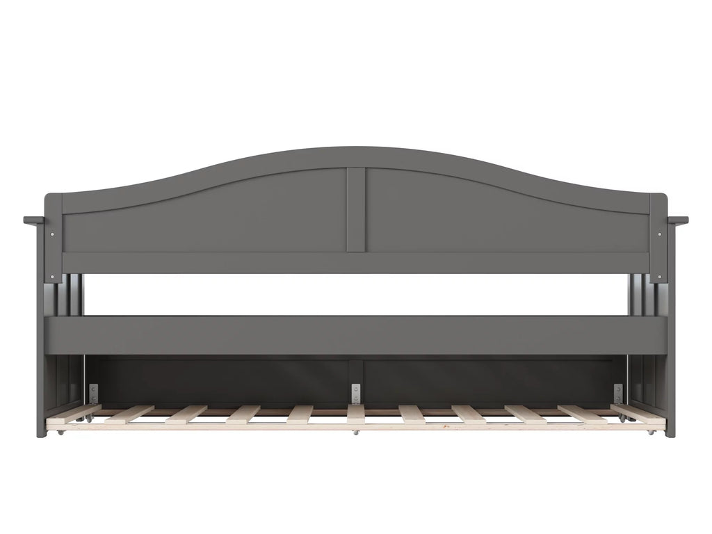 AFI Nantucket Wood Twin Size Daybed Frame with Twin Trundle Grey