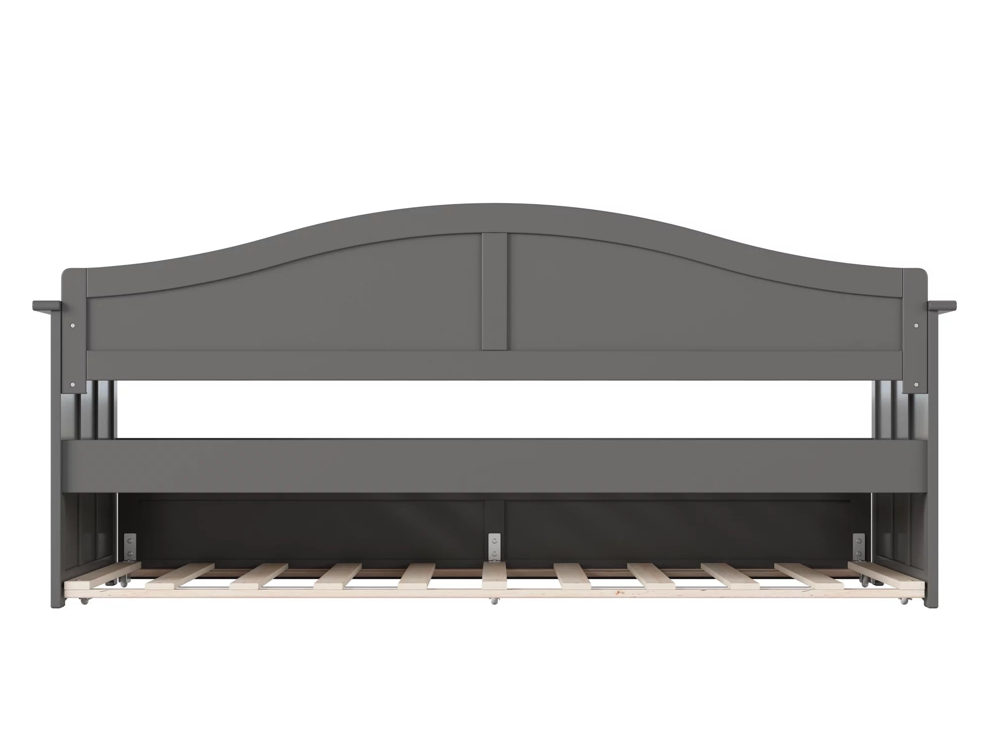 AFI Nantucket Wood Twin Size Daybed Frame with Twin Trundle Grey