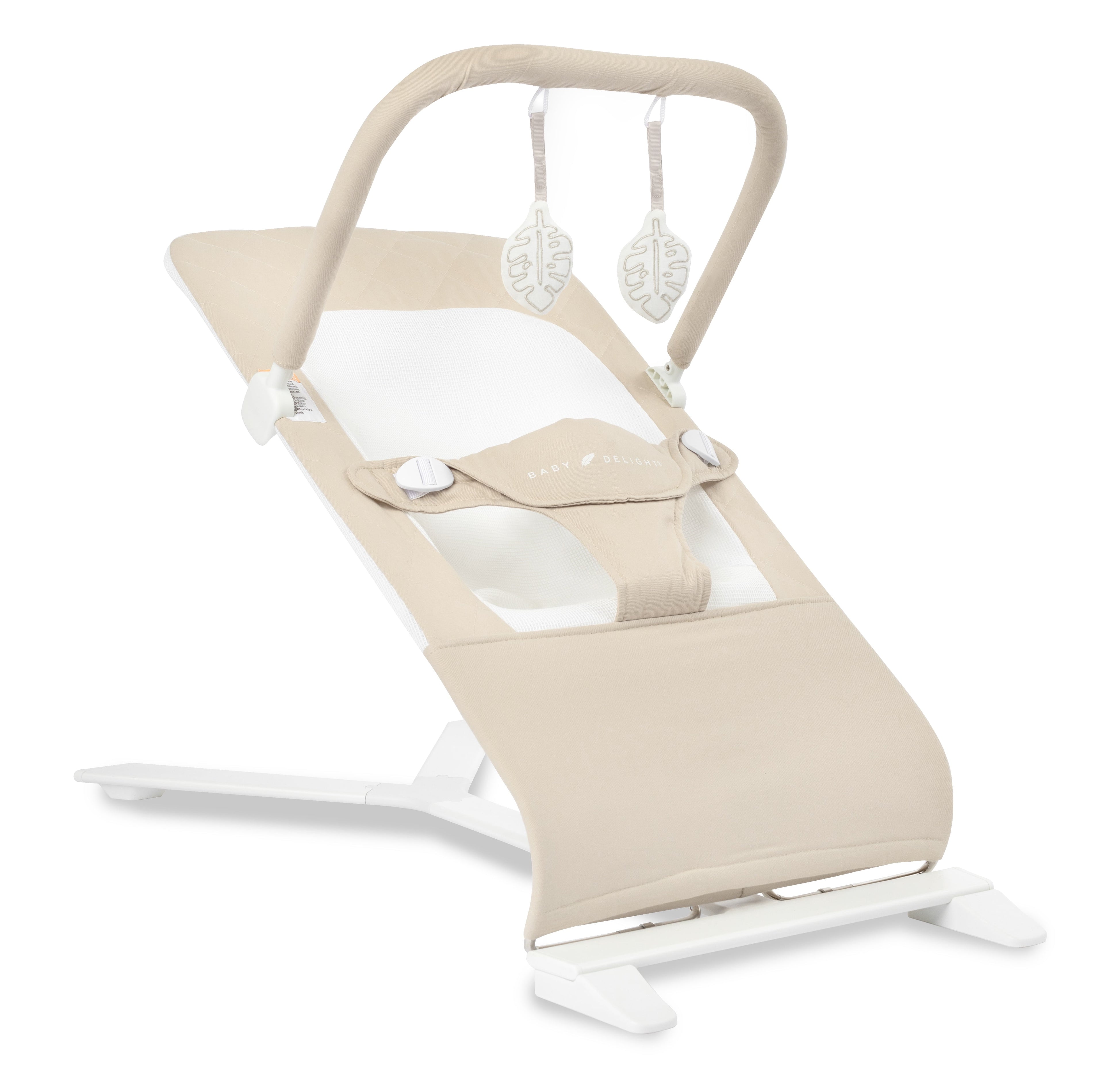 Baby Delight Alpine Deluxe Portable Baby Bouncer, for Infants 0-6 Months, Organic Oat