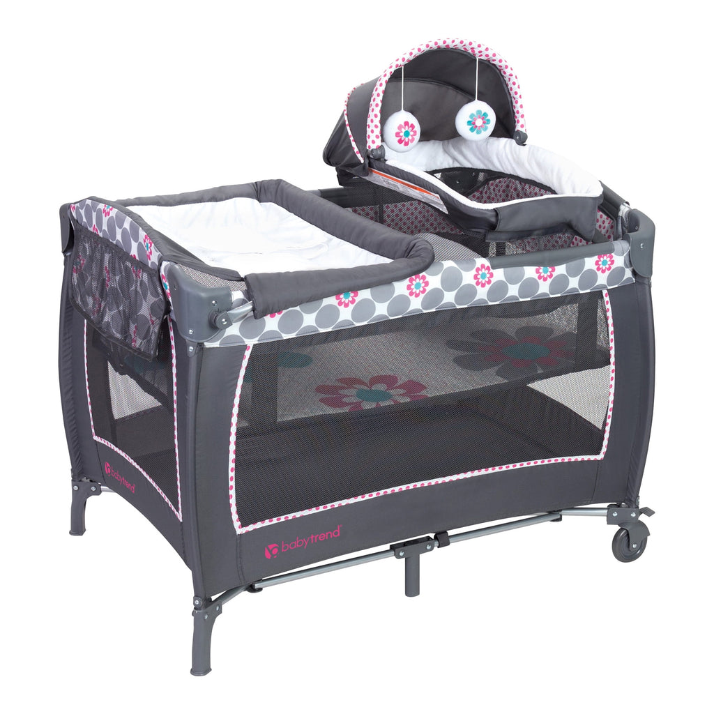 Baby Trend Lil Snooze Deluxe II Nursery Center Playard - Forest Party Gray