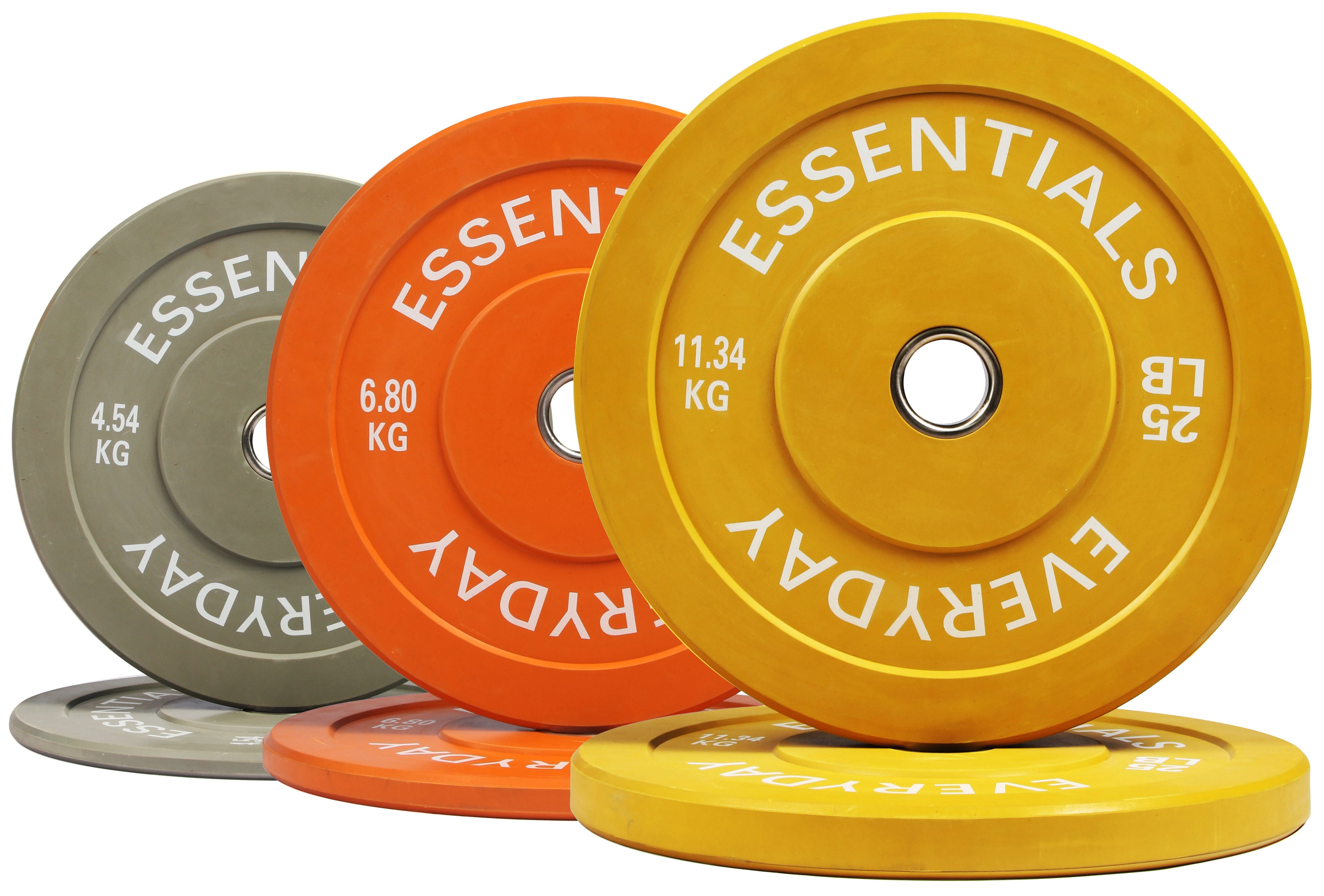 BalanceFrom Olympic Bumper Plate Weight Plate with Steel Hub, Color Coded, 260 lbs Set, Multiple Packages