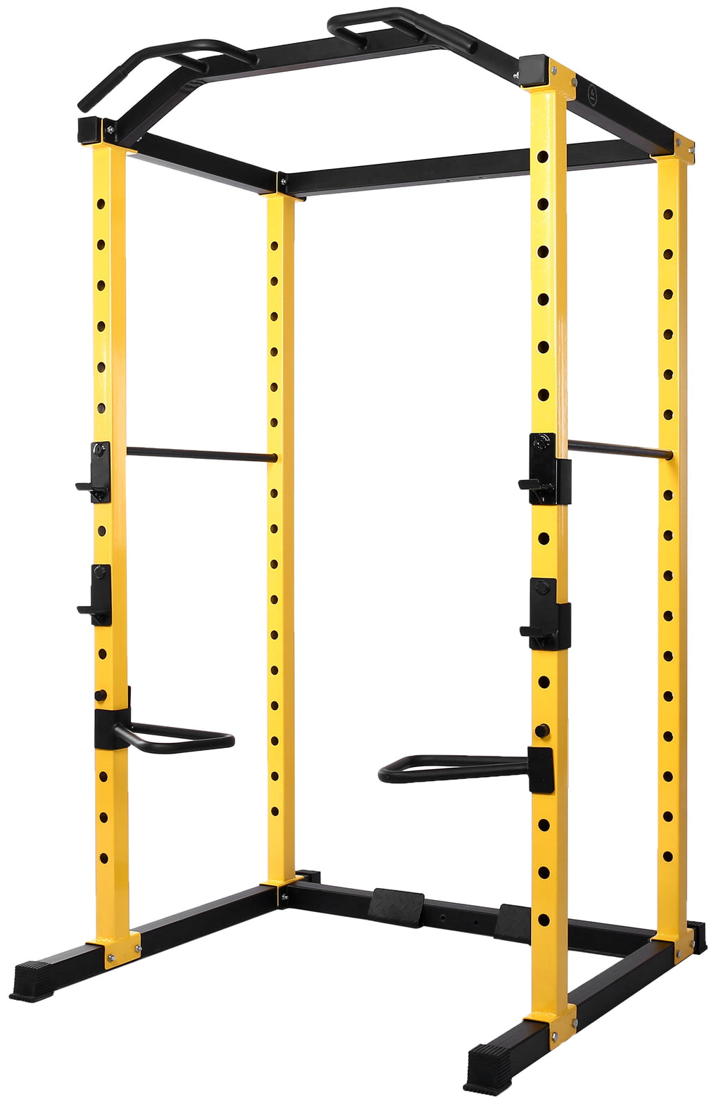 BalanceFrom PC-1 Series 1000lb Capacity Multi-Function Adjustable Power Cage Power Rack with Optional Lat Pull-down and Cable Crossover, Power Cage Only, Black