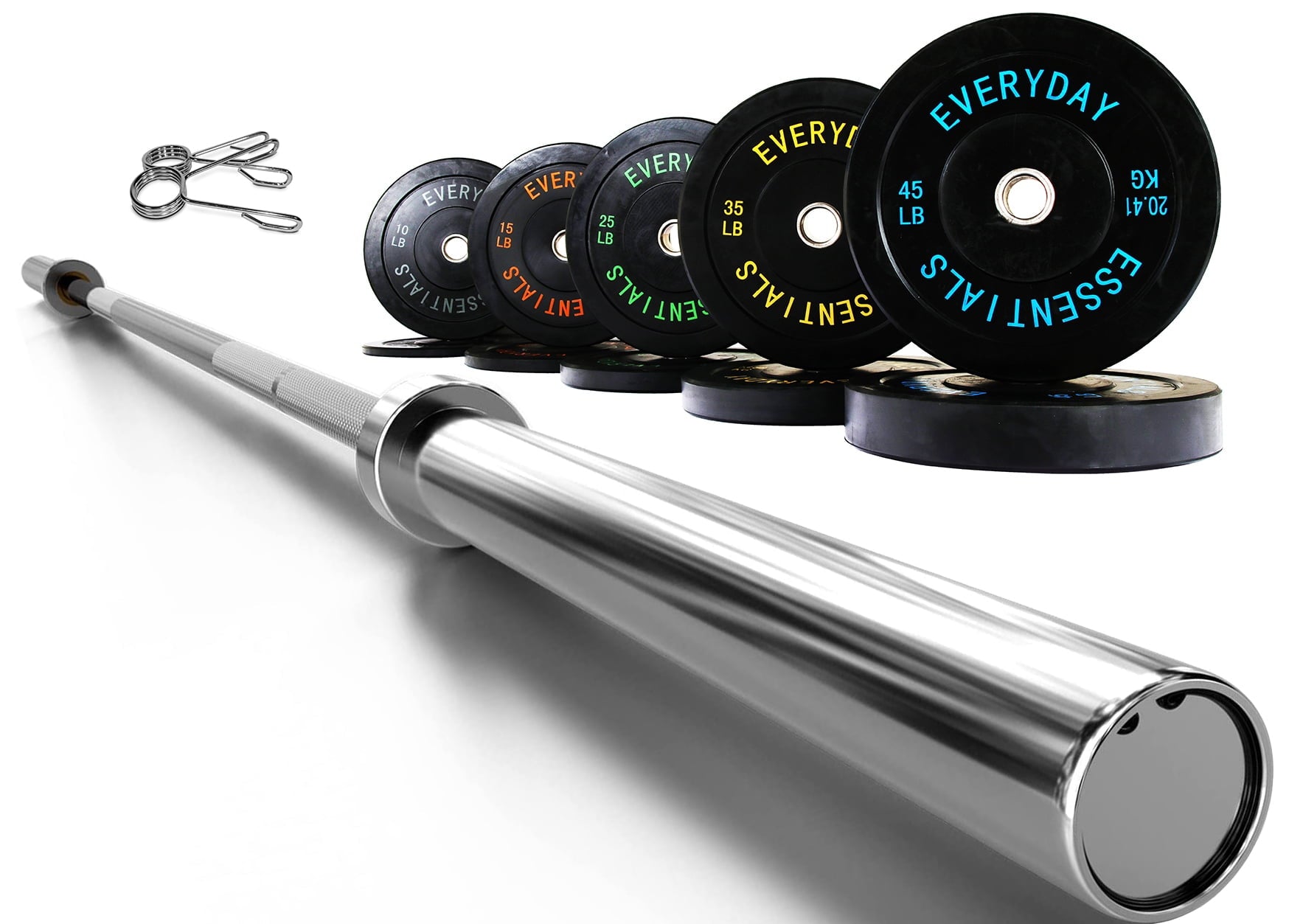 BalanceFrom Olympic Bumper Plate Weight Plate with Steel Hub, Color Coded, 260 lbs Set, Multiple Packages