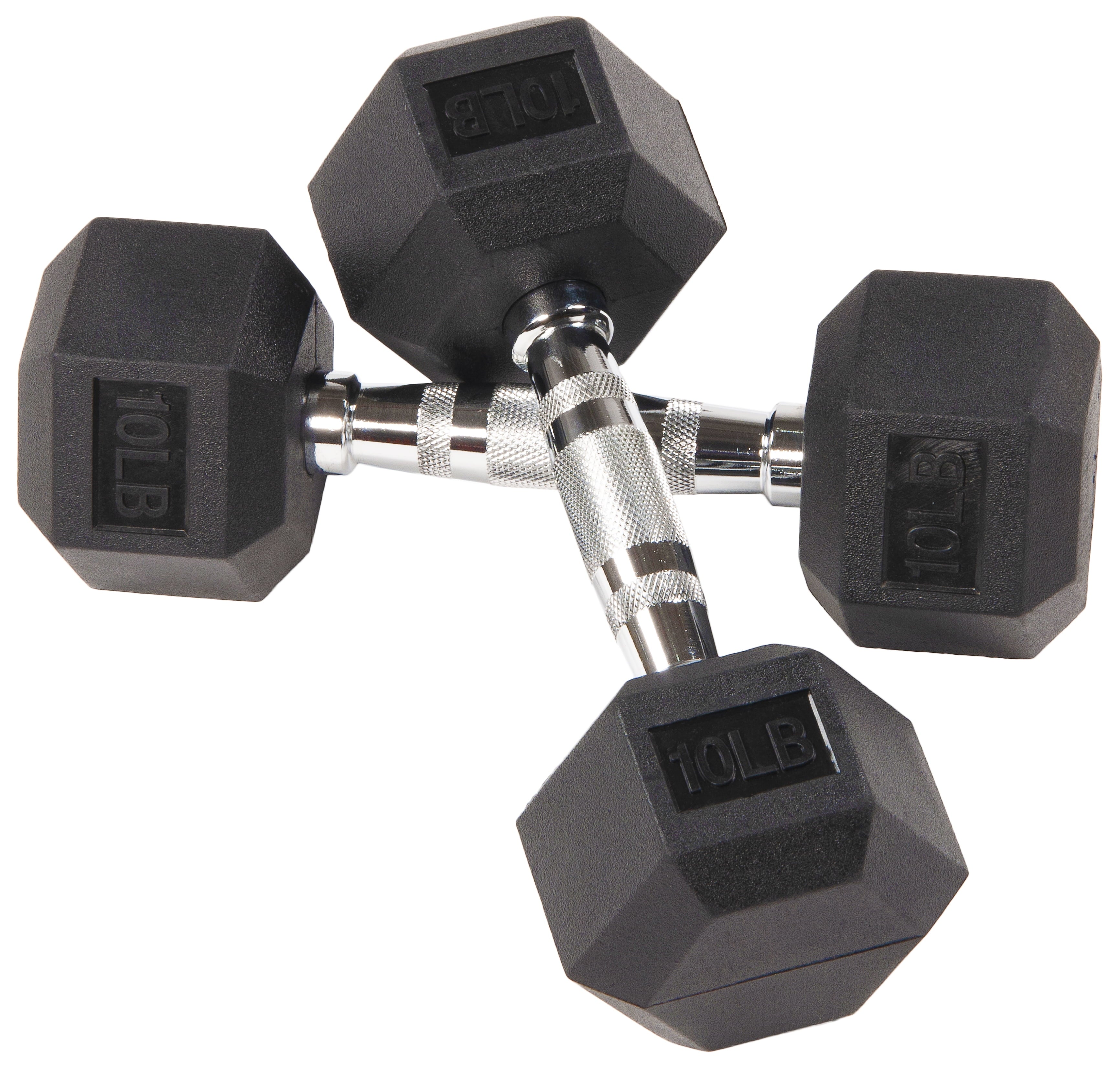 BalanceFrom Rubber Encased Hex Dumbbells, 20 Lbs. Pair