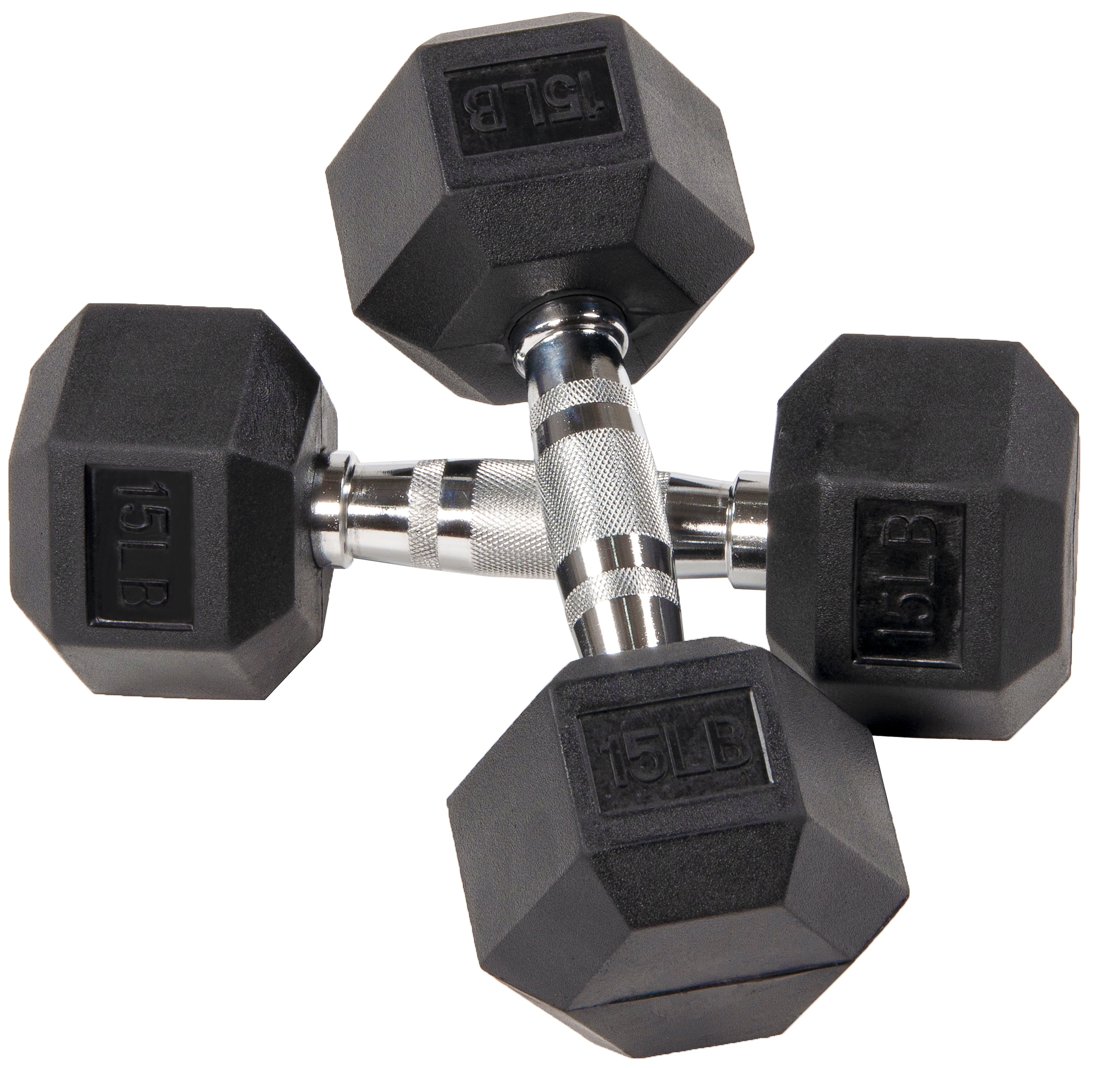BalanceFrom Rubber Encased Hex Dumbbells, 20 Lbs. Pair