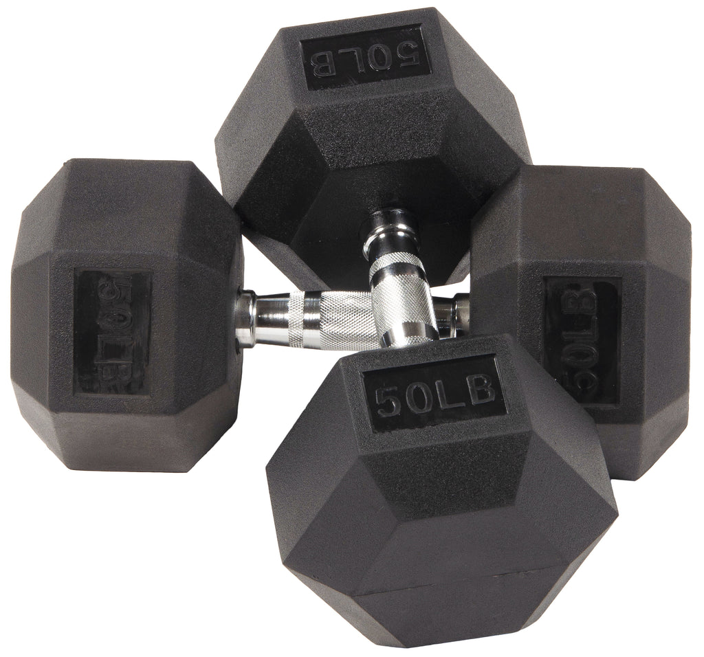 BalanceFrom Rubber Encased Hex Dumbbells, 20 Lbs. Pair