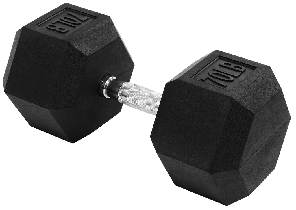 BalanceFrom Rubber Encased Hex Dumbbells, 20 Lbs. Pair