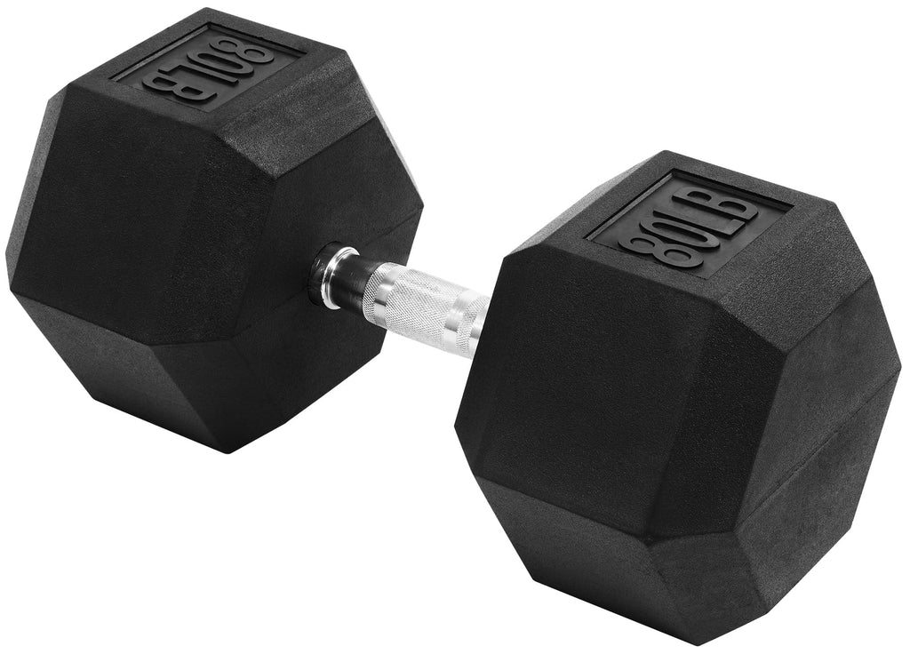 BalanceFrom Rubber Encased Hex Dumbbells, 20 Lbs. Pair