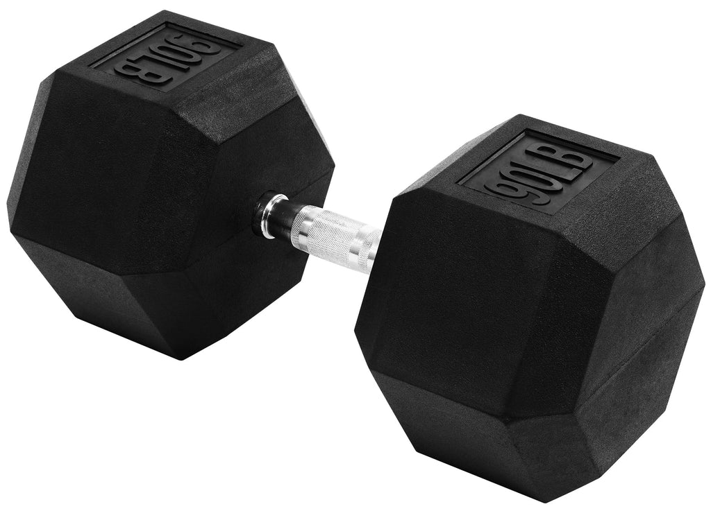 BalanceFrom Rubber Encased Hex Dumbbells, 20 Lbs. Pair