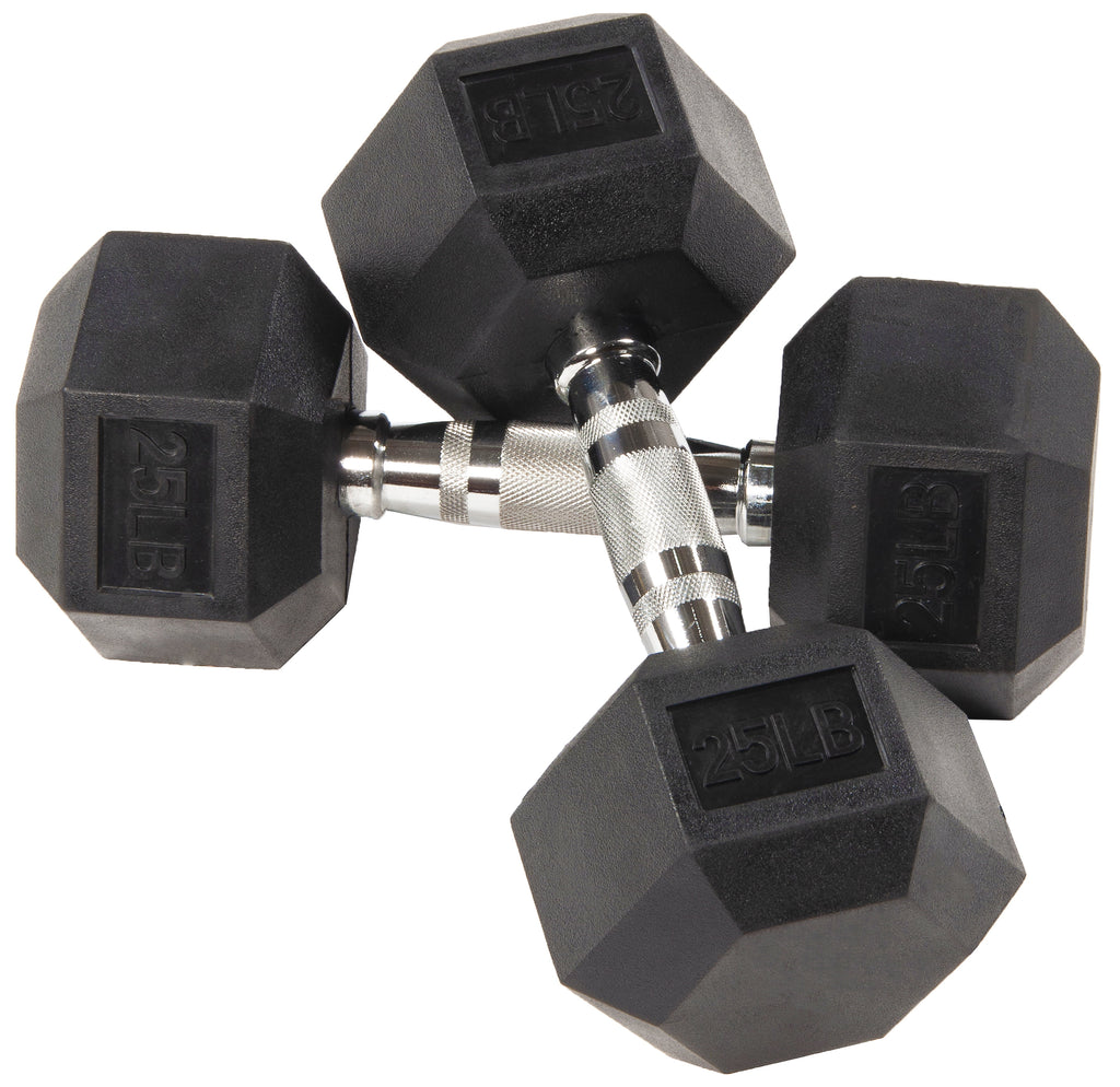BalanceFrom Rubber Encased Hex Dumbbells, 20 Lbs. Pair