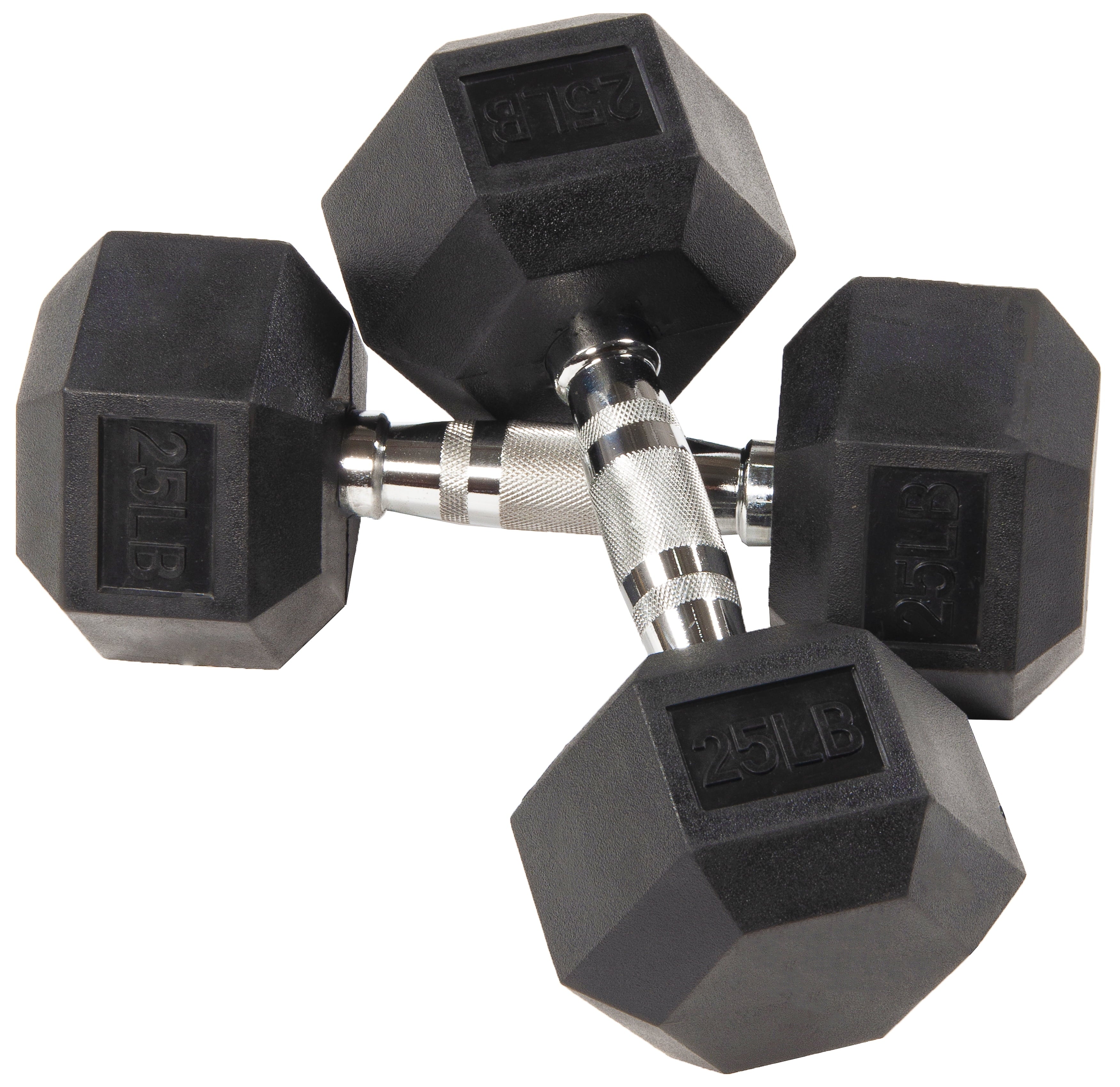 BalanceFrom Rubber Encased Hex Dumbbells, 20 Lbs. Pair