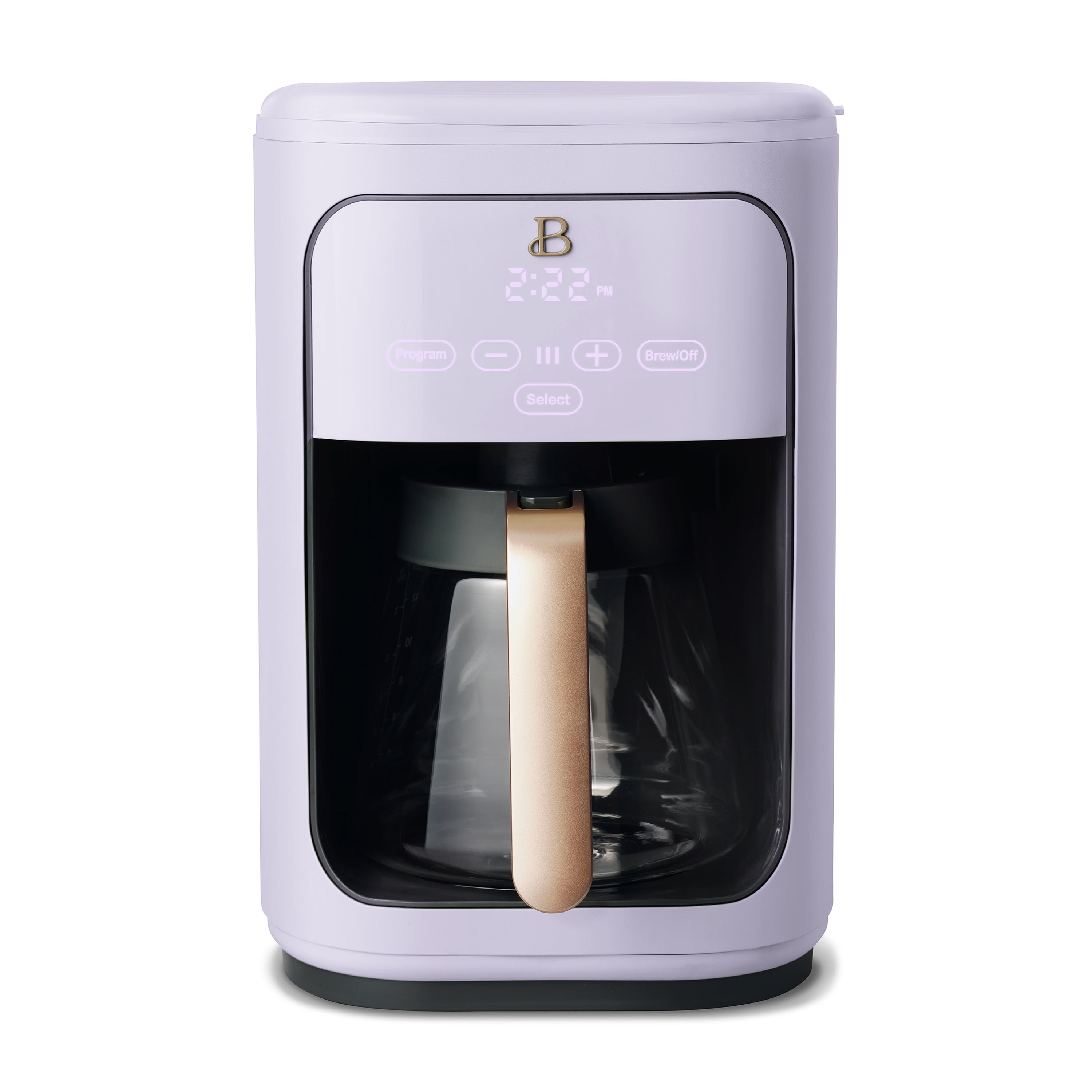 Beautiful 14-Cup Programmable Drip Coffee Maker with Touch-Activated Display, White Icing by Drew Barrymore