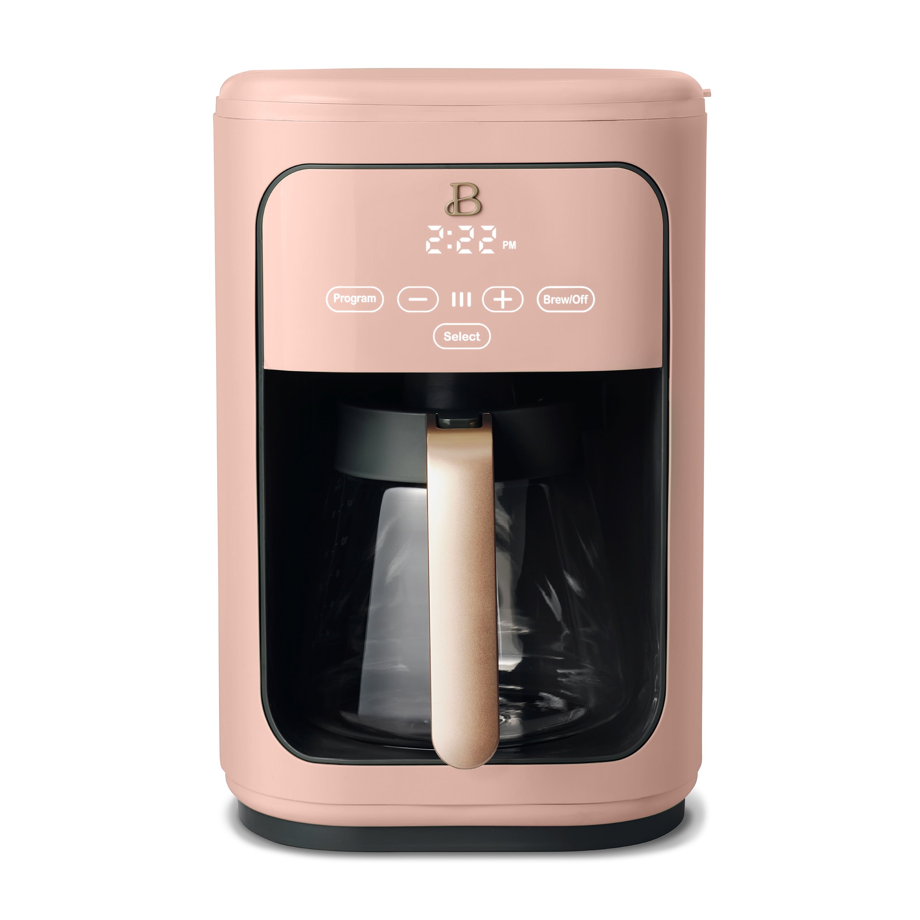 Beautiful 14-Cup Programmable Drip Coffee Maker with Touch-Activated Display, White Icing by Drew Barrymore