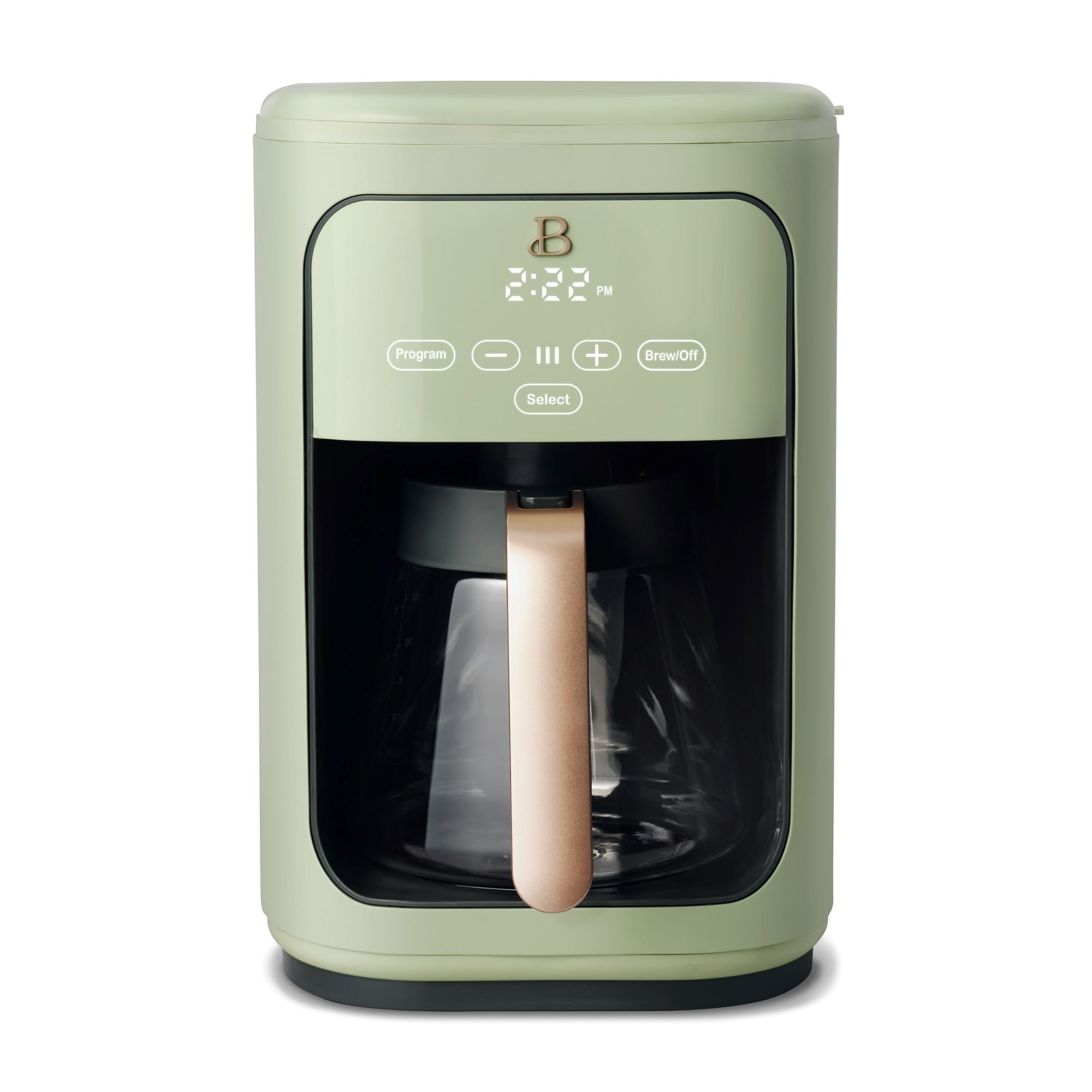 Beautiful 14-Cup Programmable Drip Coffee Maker with Touch-Activated Display, White Icing by Drew Barrymore