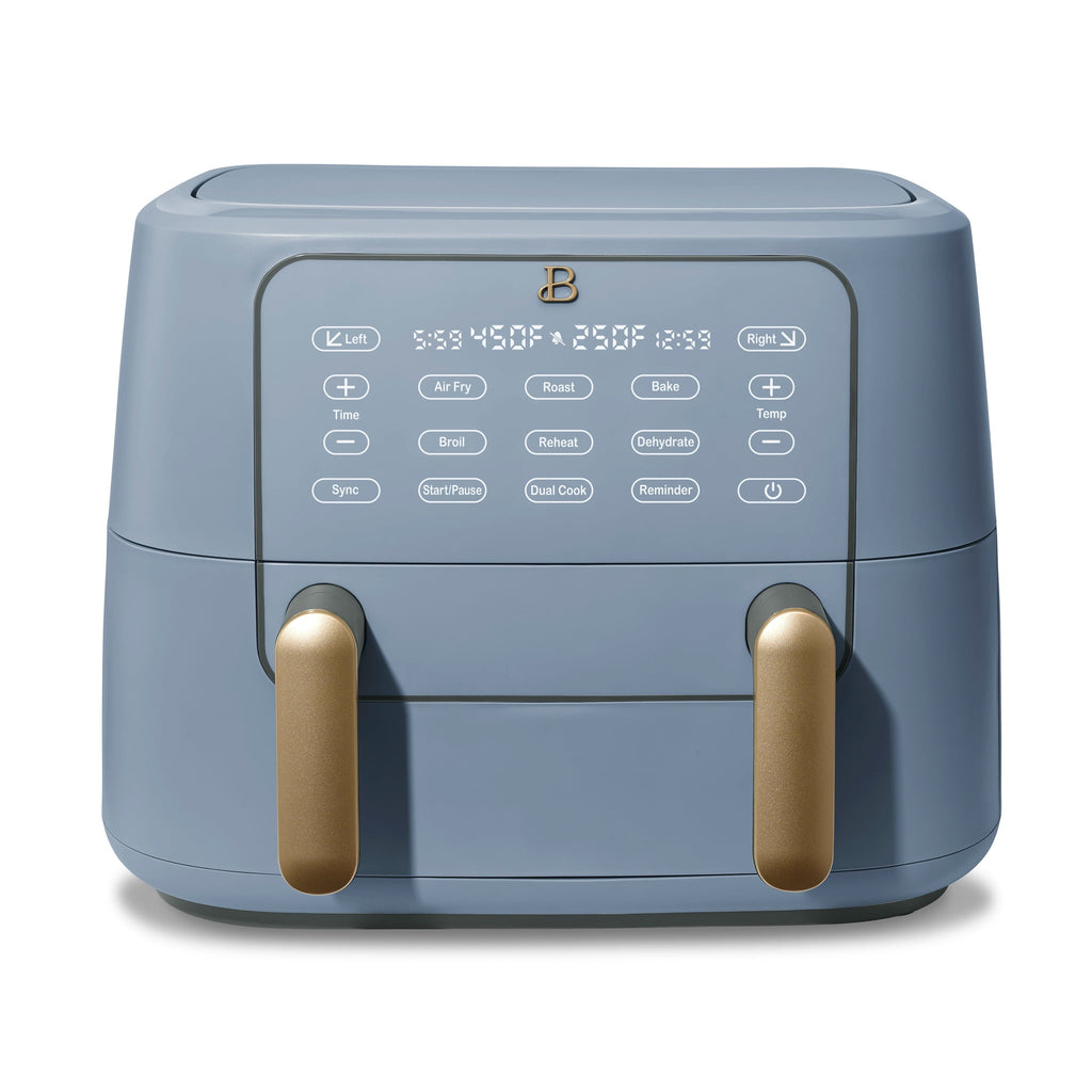 Beautiful 9 QT TriZone Air Fryer, White Icing by Drew Barrymore