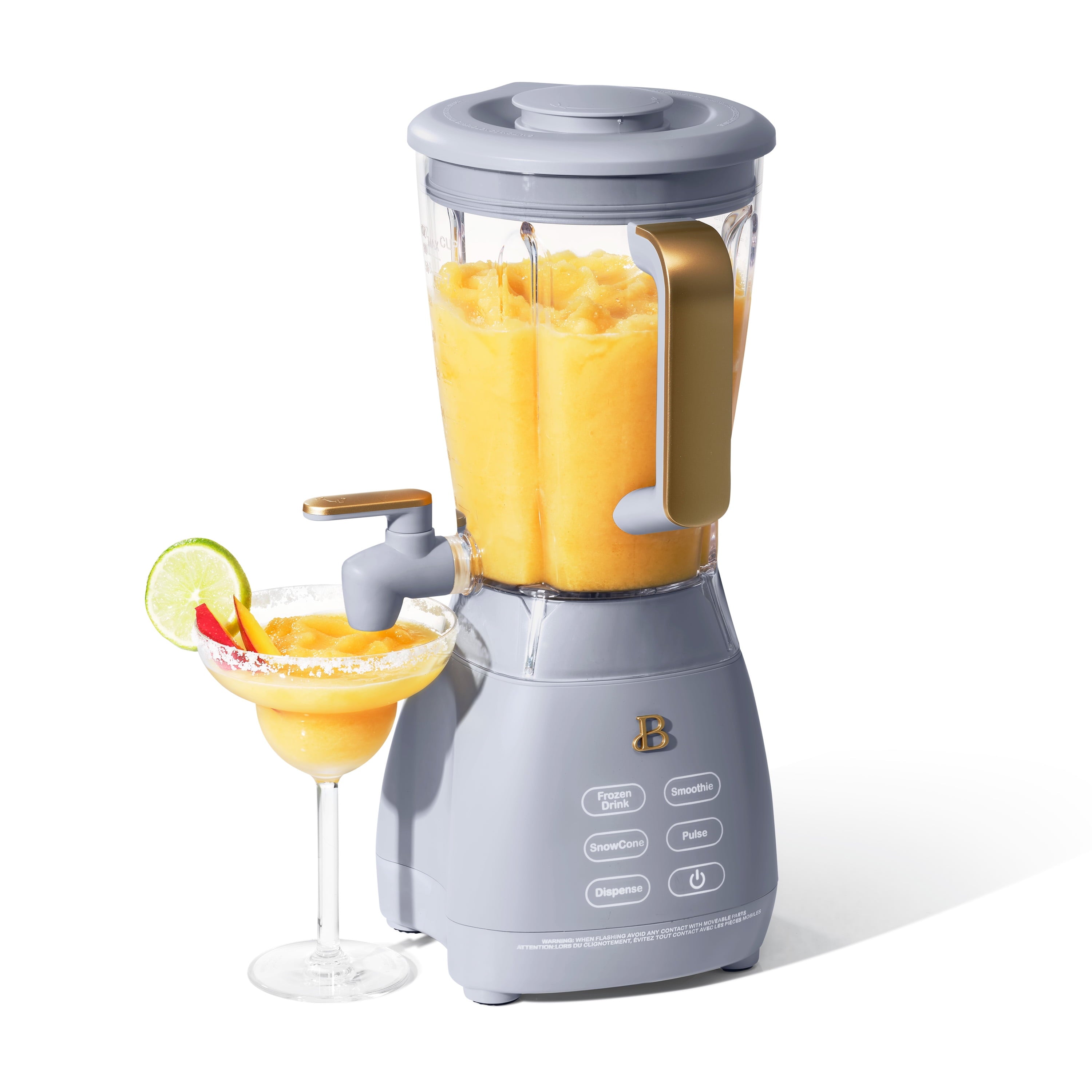 Beautiful Slush Crush 60 oz 4-Speed Frozen Drink Maker, White Icing by Drew Barrymore