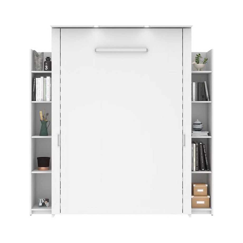Atlin Designs 79" Full Murphy Bed and 2 Storage Units in White