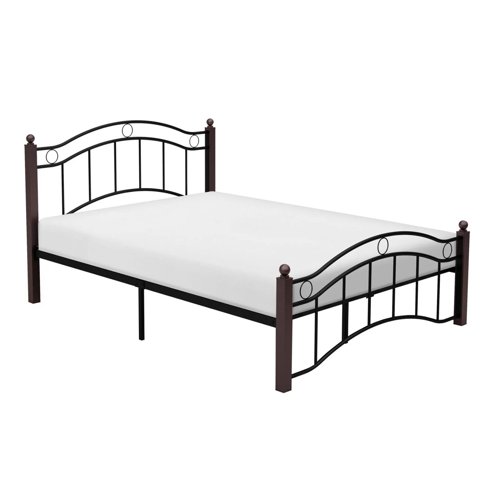 1pc Eastern King Bed Black Metal Light-weight Bed Room Furniture