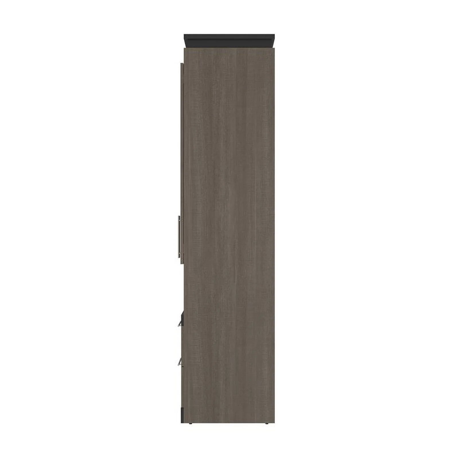 Atlin Designs 124" Queen Murphy Bed with Multifunctional Storage in Bark Gray