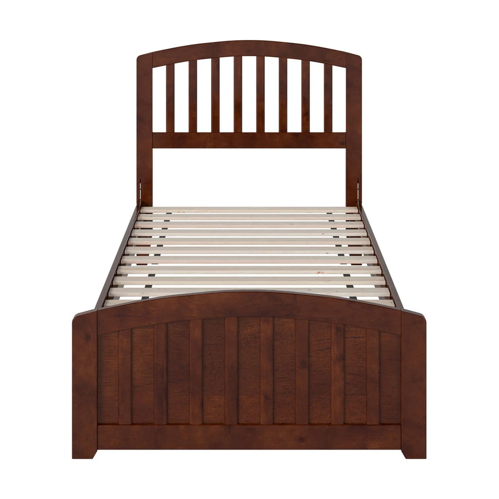 AFI Quincy Twin XL Solid Wood Low Profile Platform Bed with Matching Footboard, Walnut