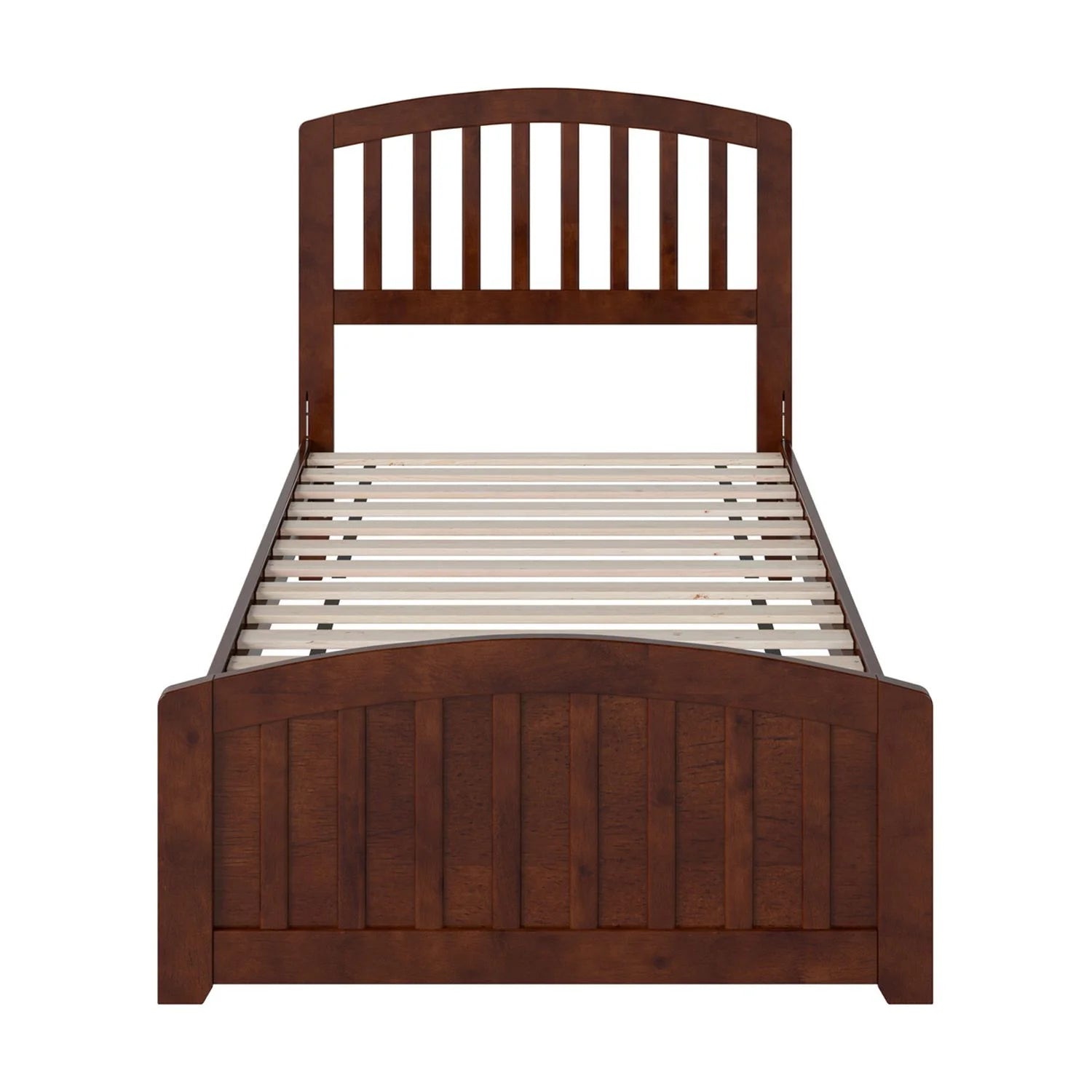 AFI Quincy Twin XL Solid Wood Low Profile Platform Bed with Matching Footboard, Walnut