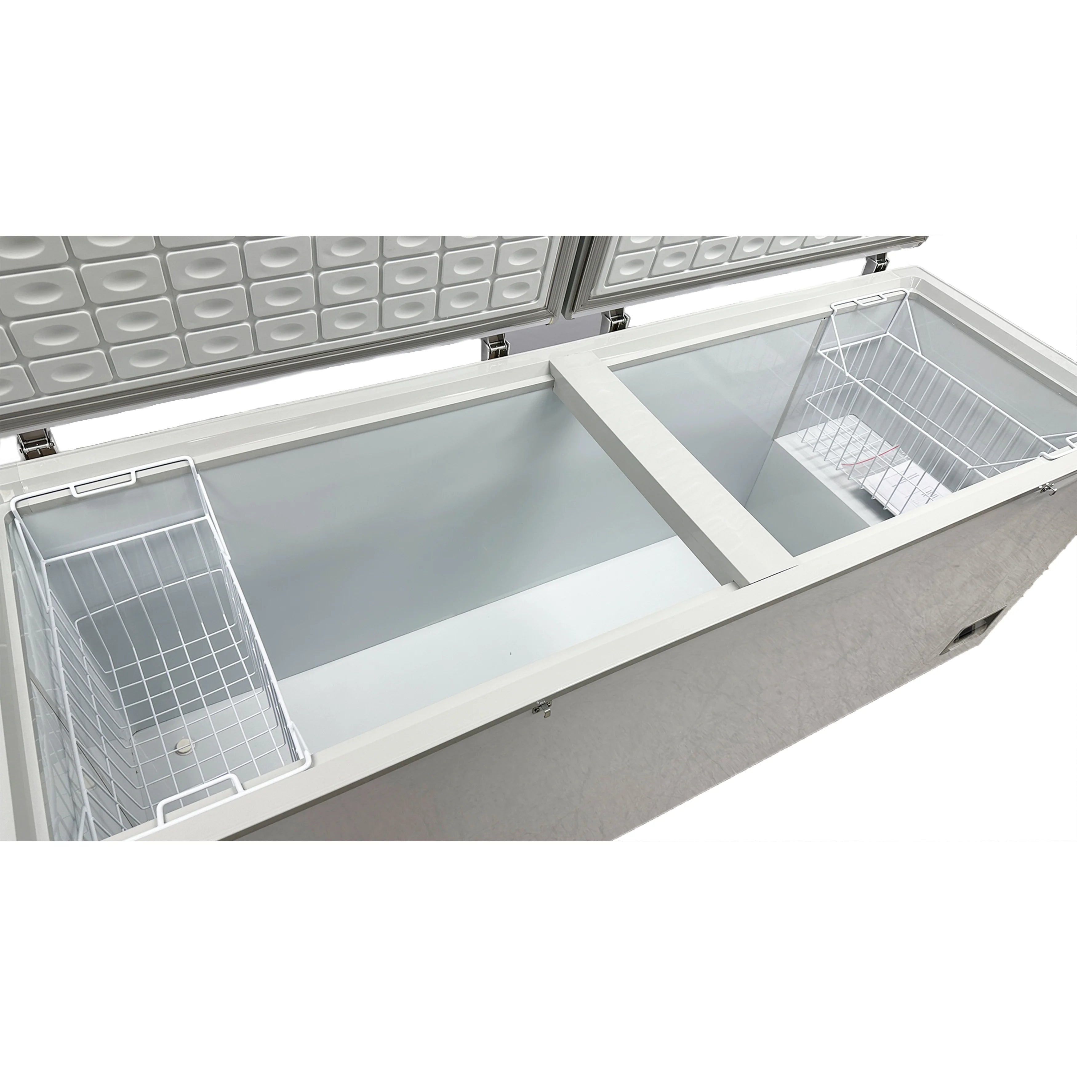 22 Cu.Ft. Chest Freezer, Deep Freezer with Top Open Two Door 83 in. Commercial ChestFreezer