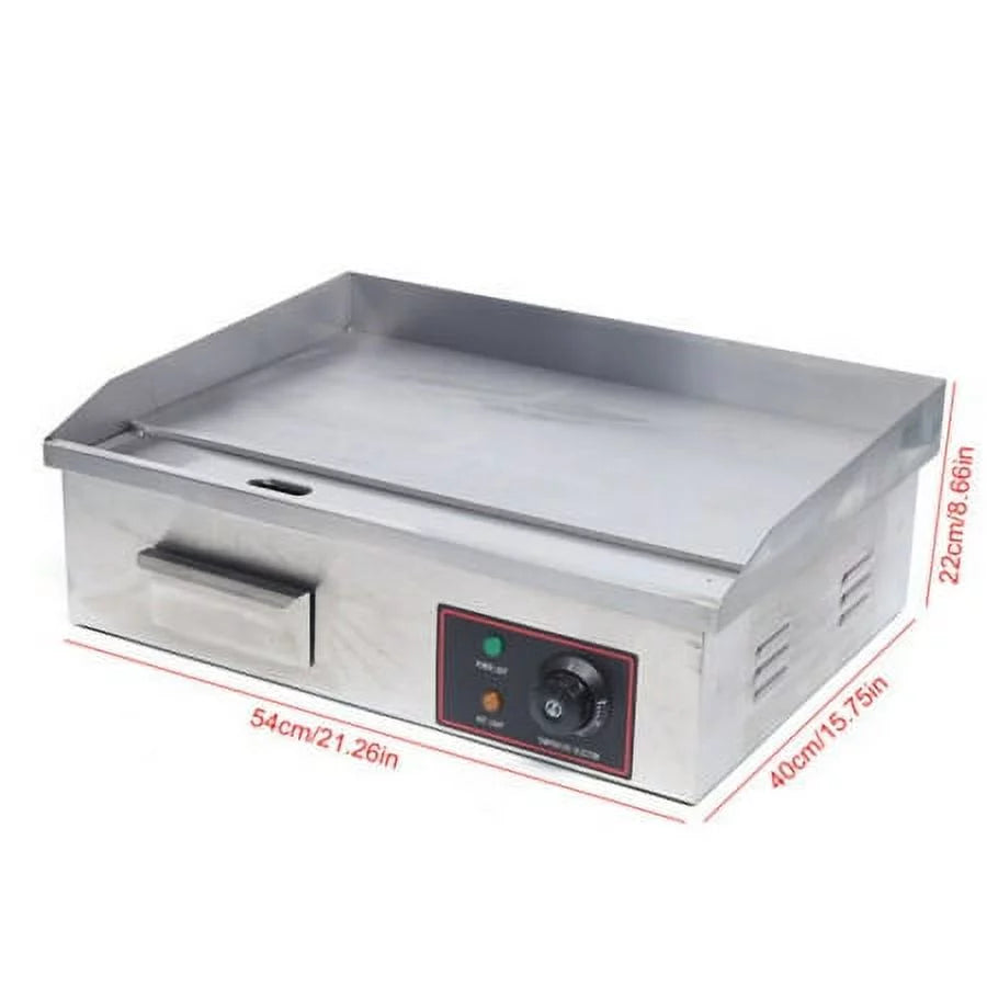 3000W 22" Commercial Electric Griddle Flat Top Grill Hot Plate BBQ Countertop